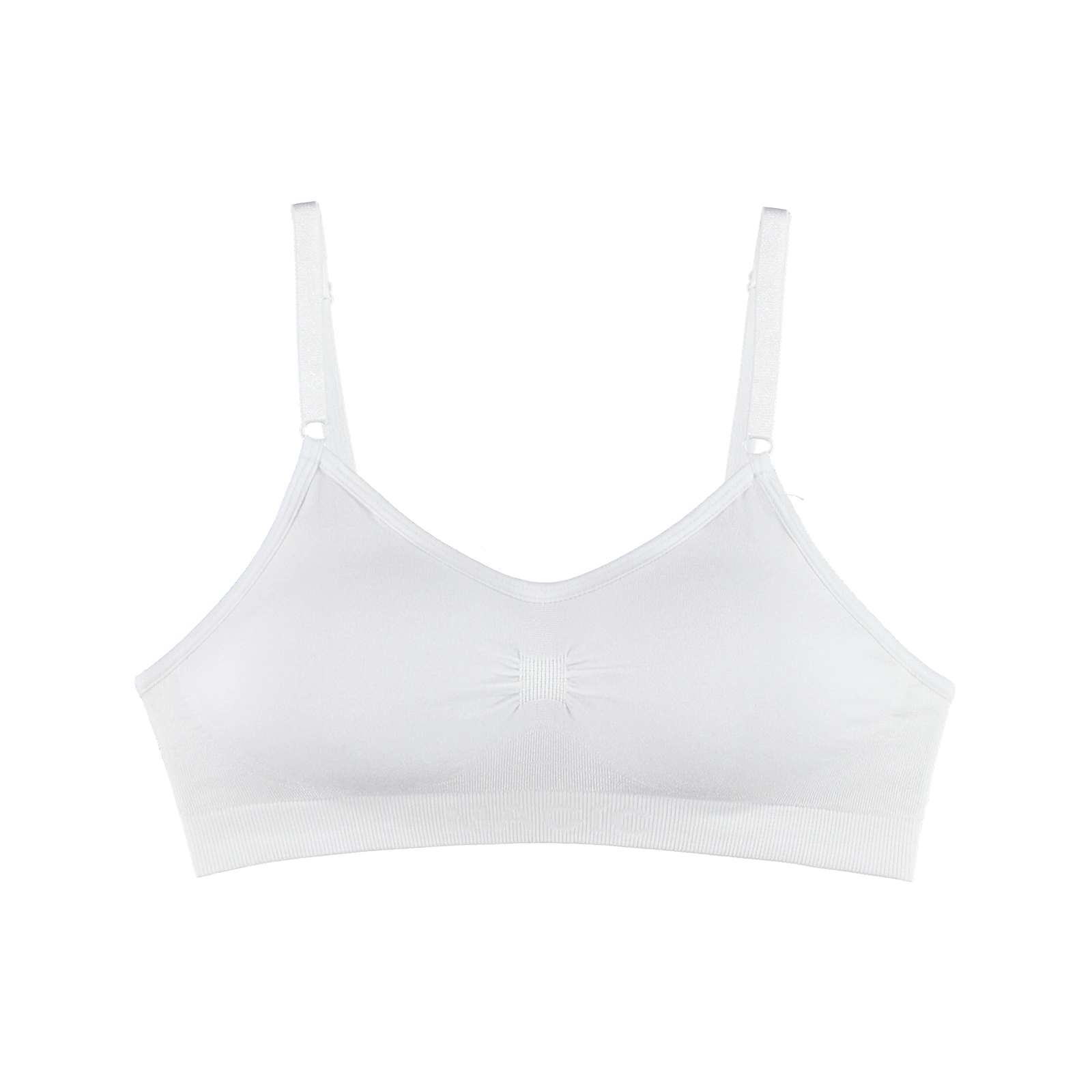 Comfort Bra Spaghetti Straps BH ohne Bügel, ungefüttert in weiss