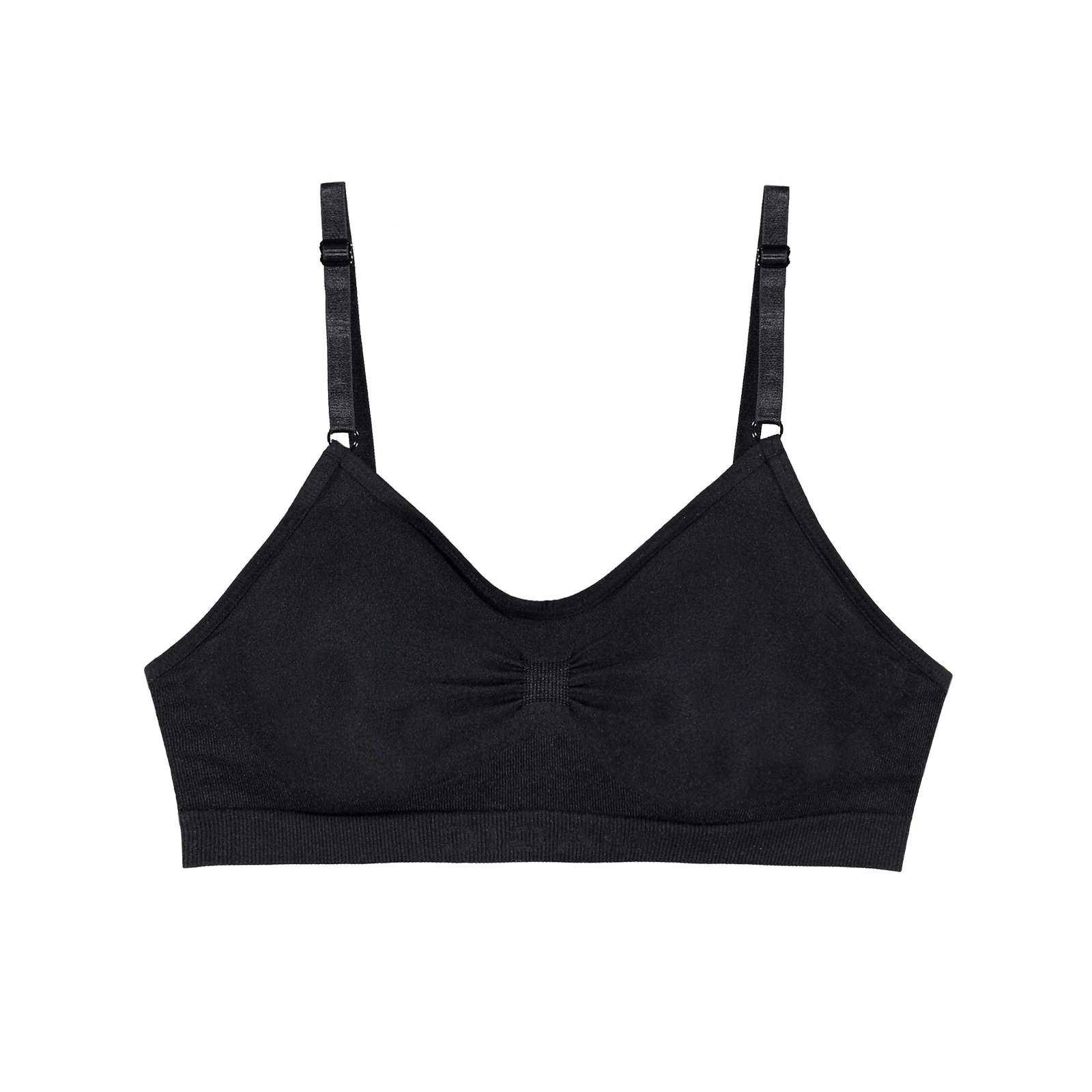 Comfort Bra Spaghetti Straps BH ohne Bügel, ungefüttert in schwarz