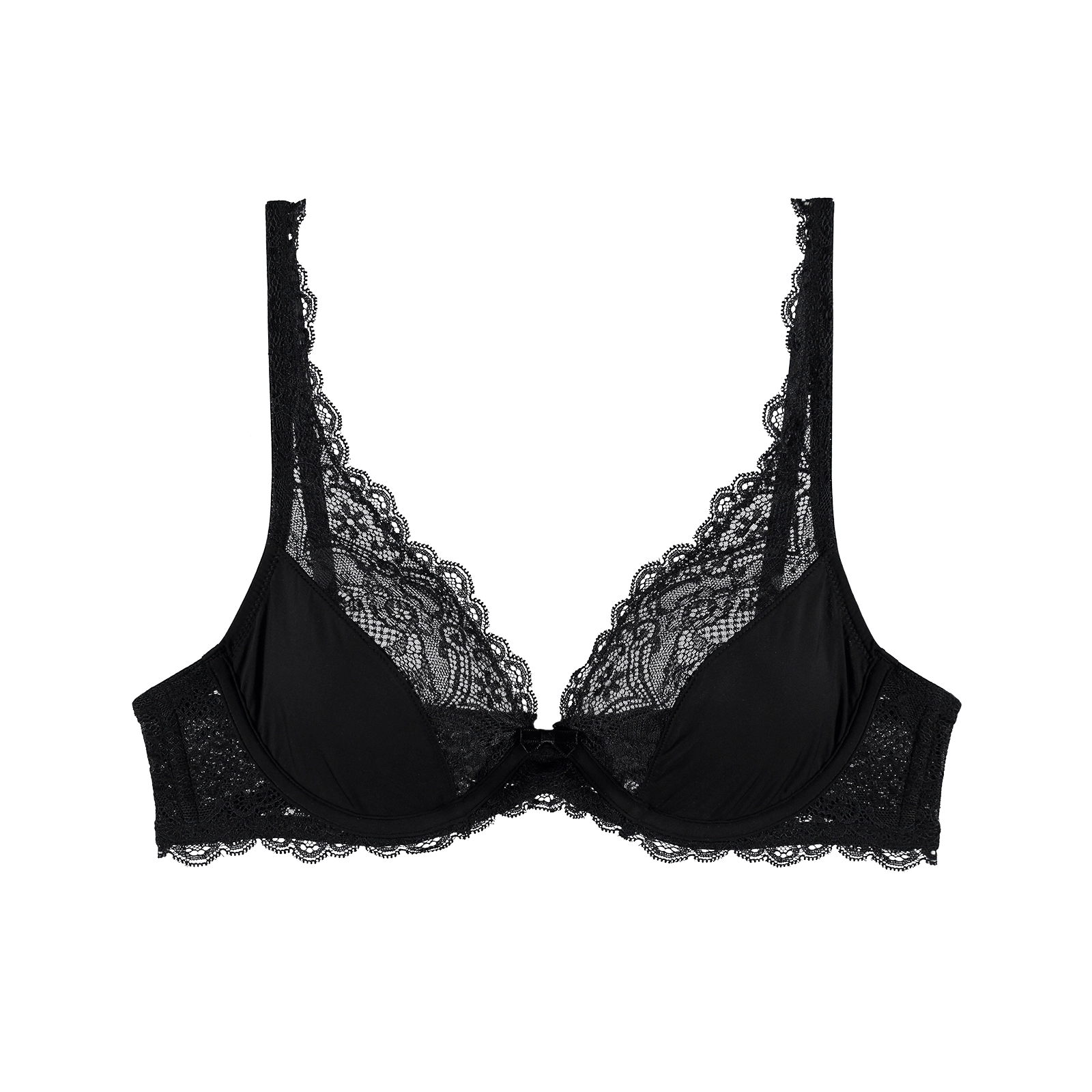 Lace Comfort BH mit Bügel, ungefüttert in schwarz