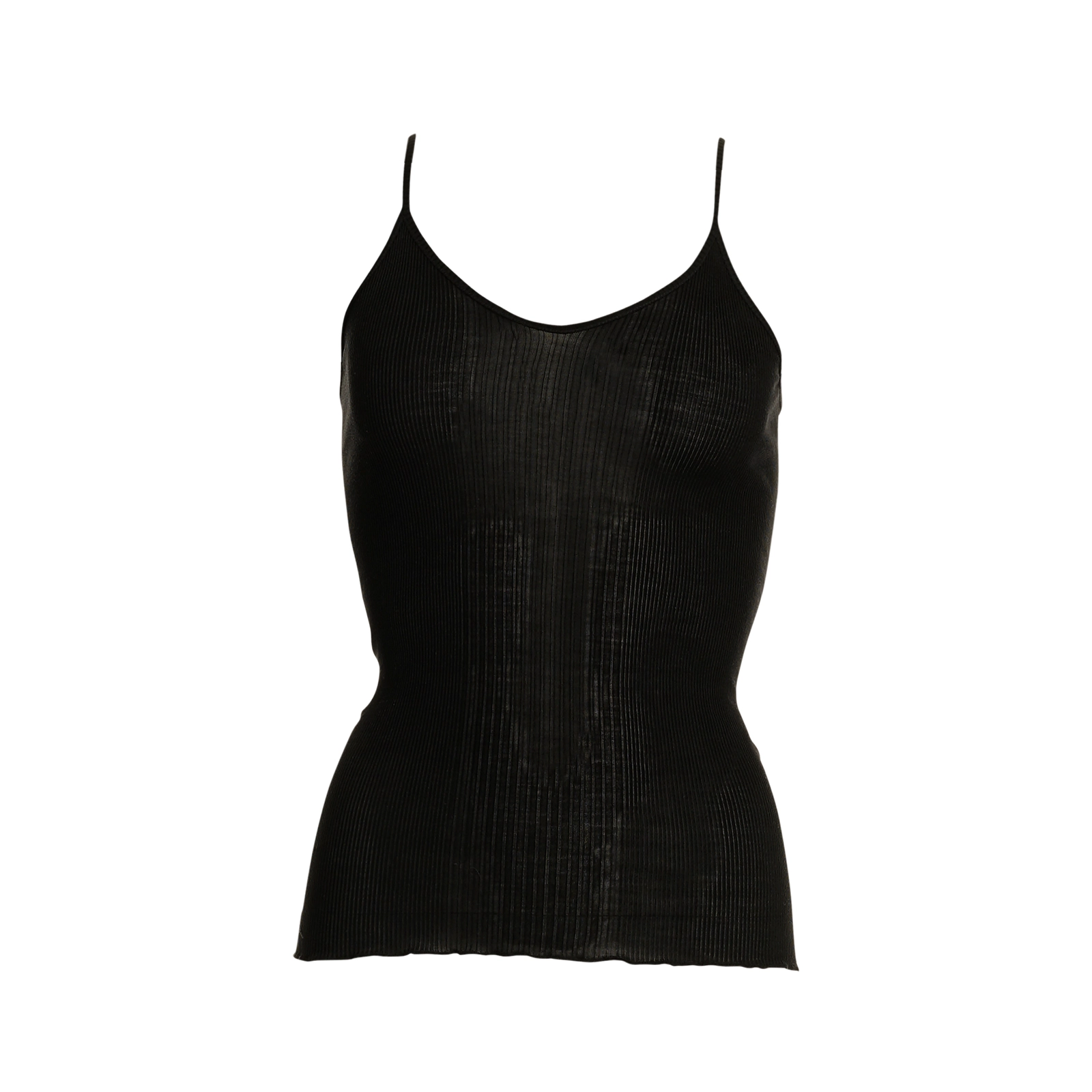 Silky Sensation Top Spaghetti in schwarz