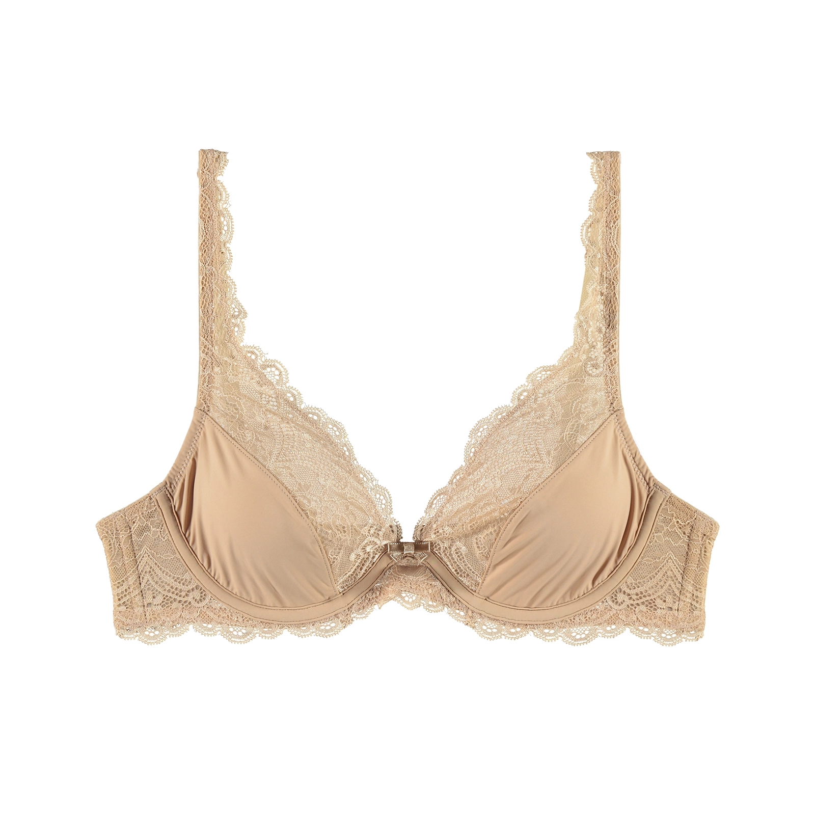 Lace Comfort BH mit Bügel, ungefüttert in beige