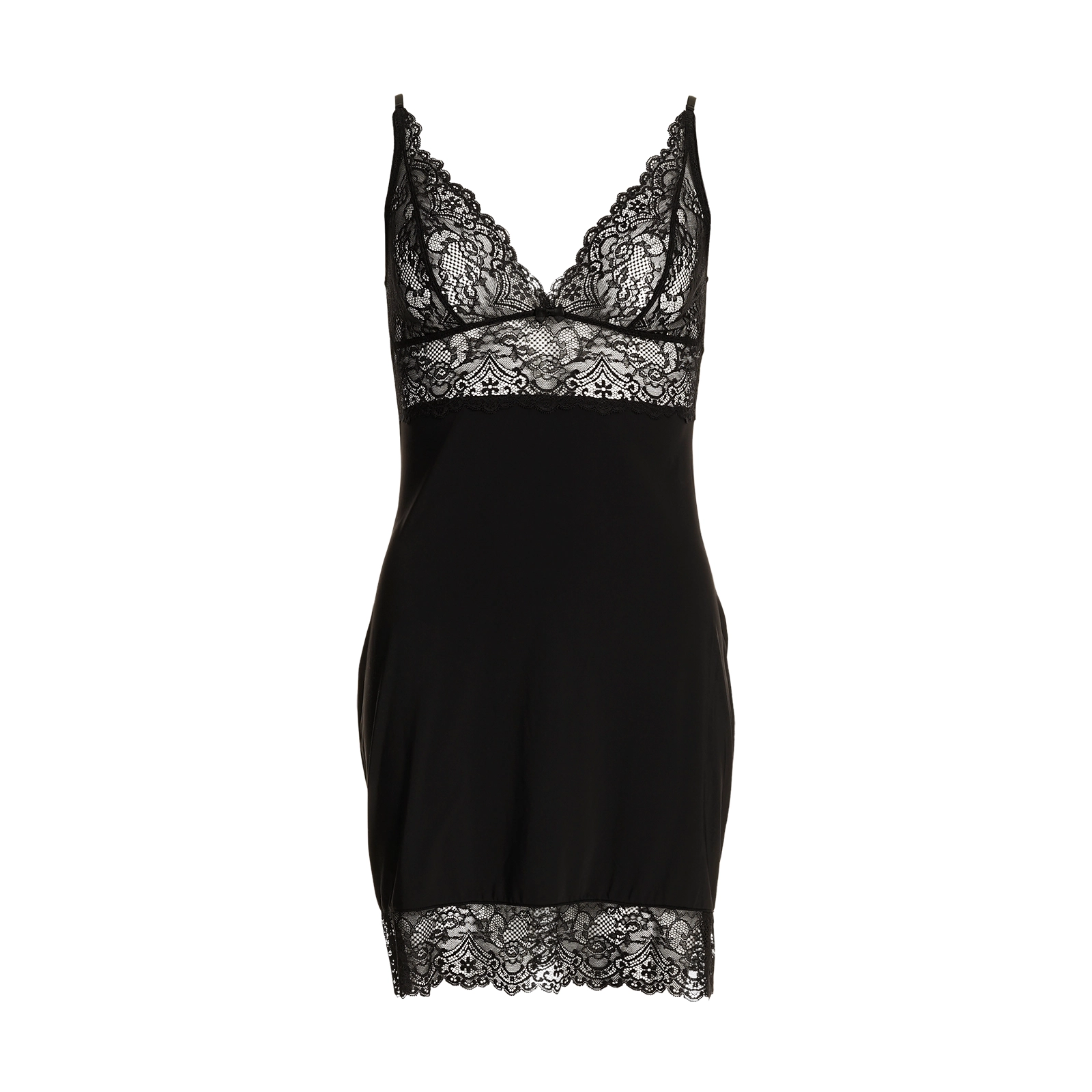 Lace Comfort Unterkleid in schwarz