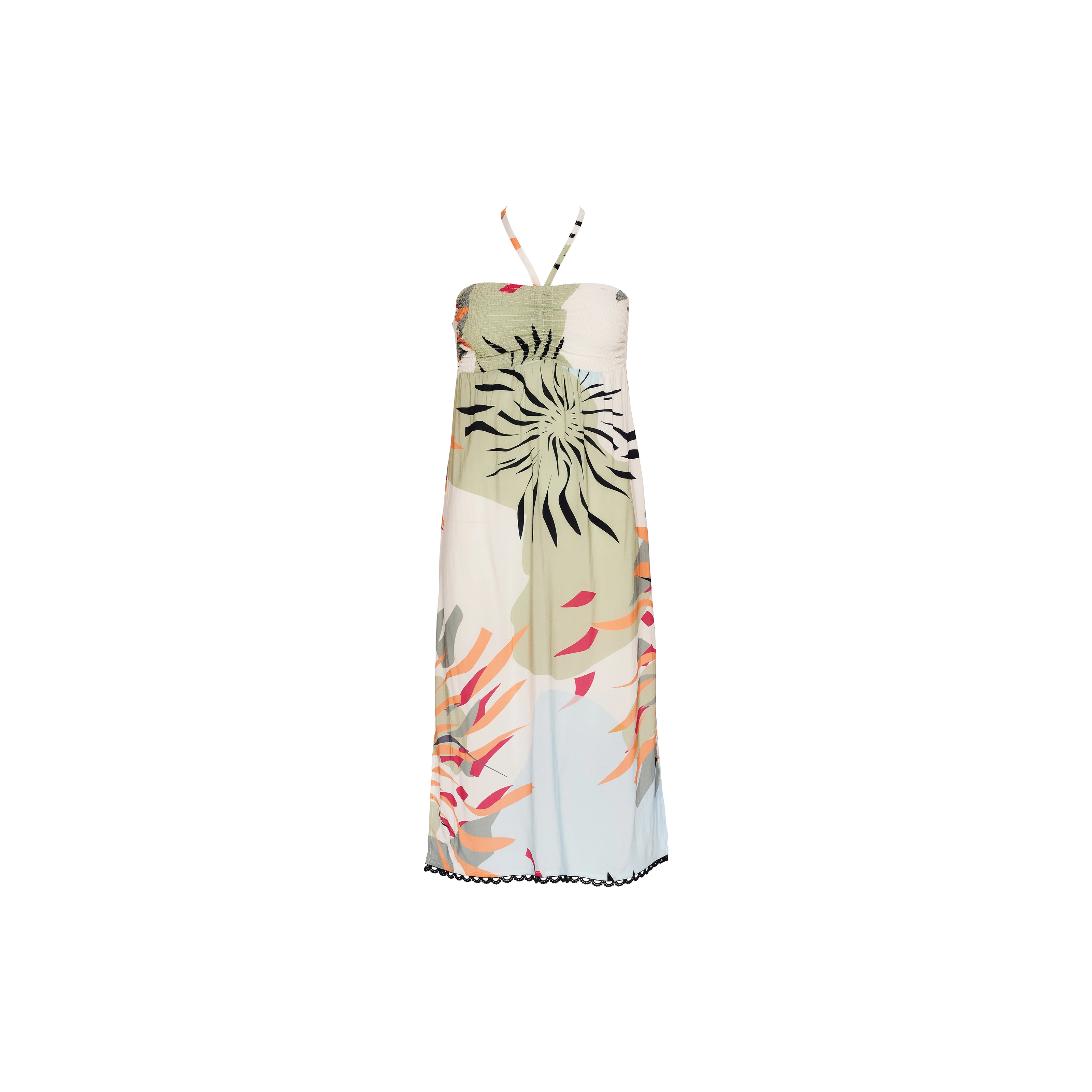 Madras Kleid lang in bunt