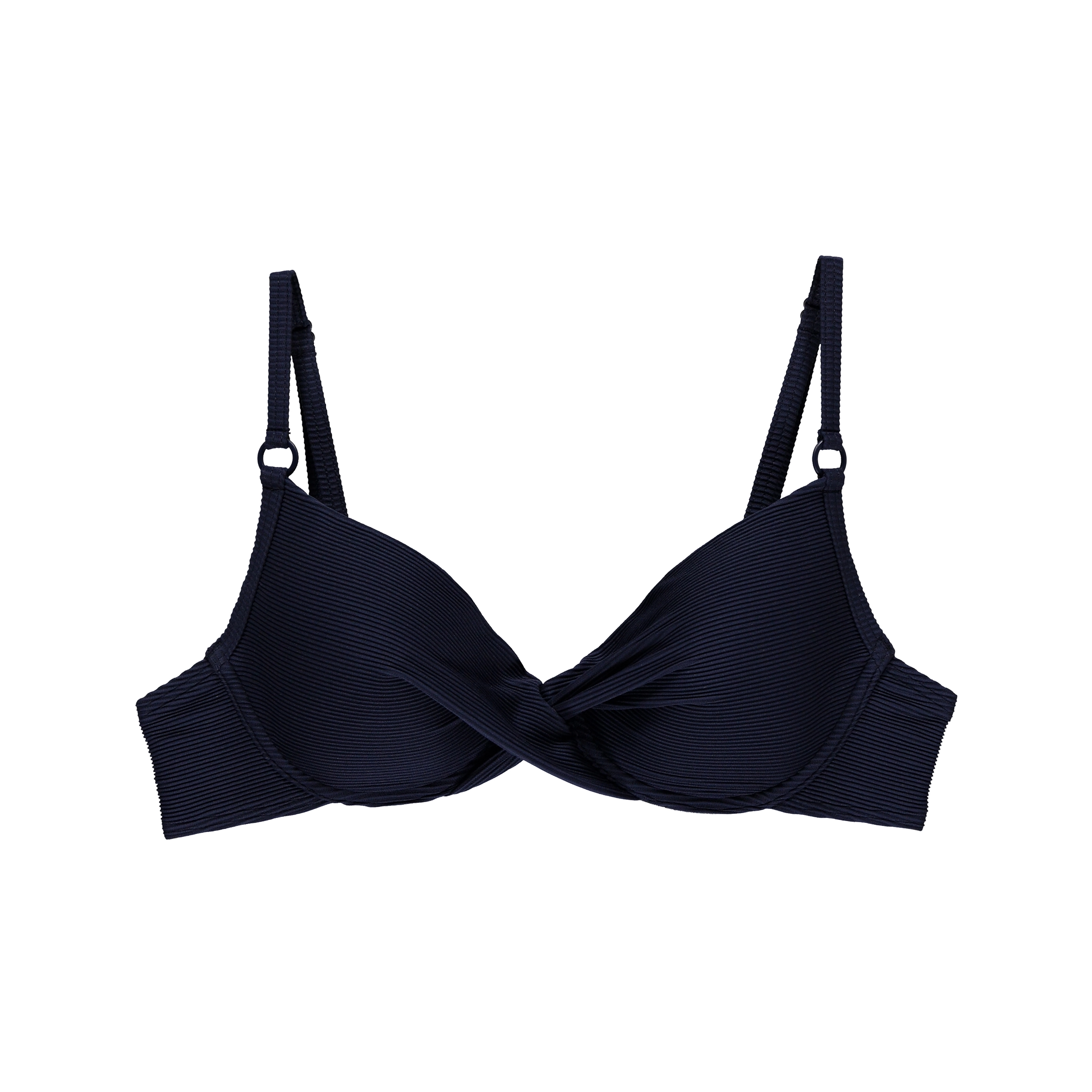 Madras Bikini Top mit Bügel gefüttert in blau