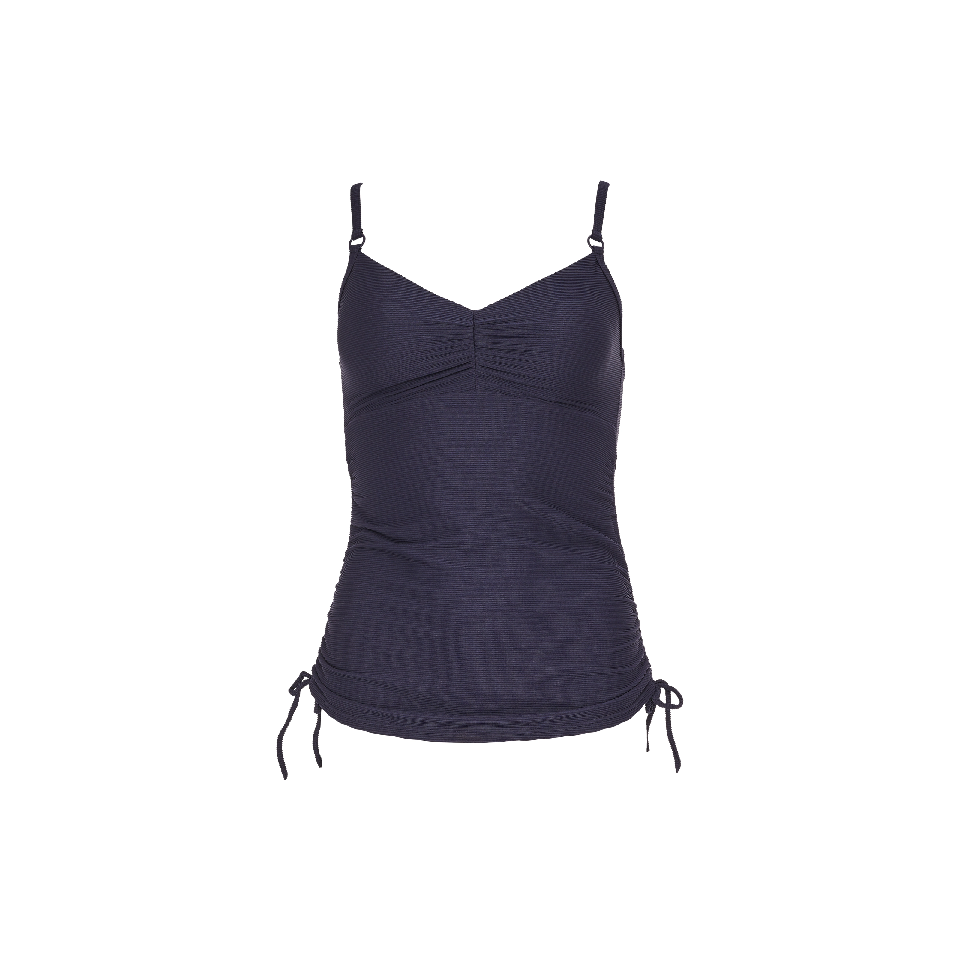 Madras Tankini Top ohne Bügel gefüttert in blau