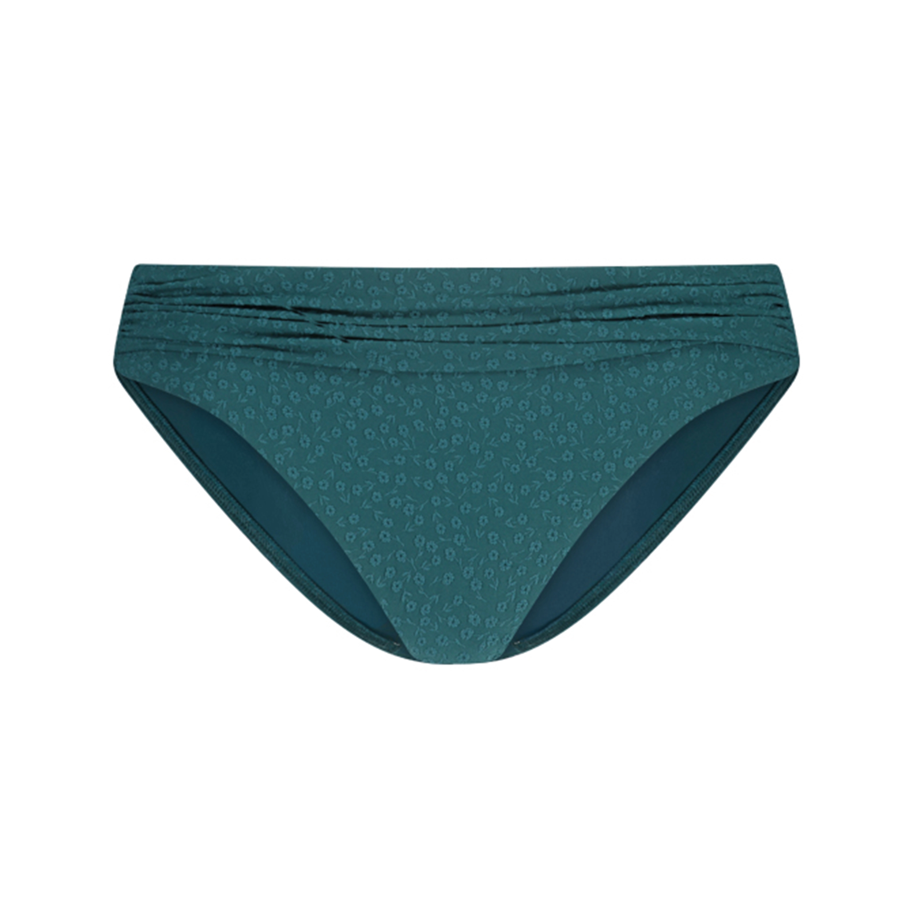 Flora Teal Bikini Regular Slip in grün
