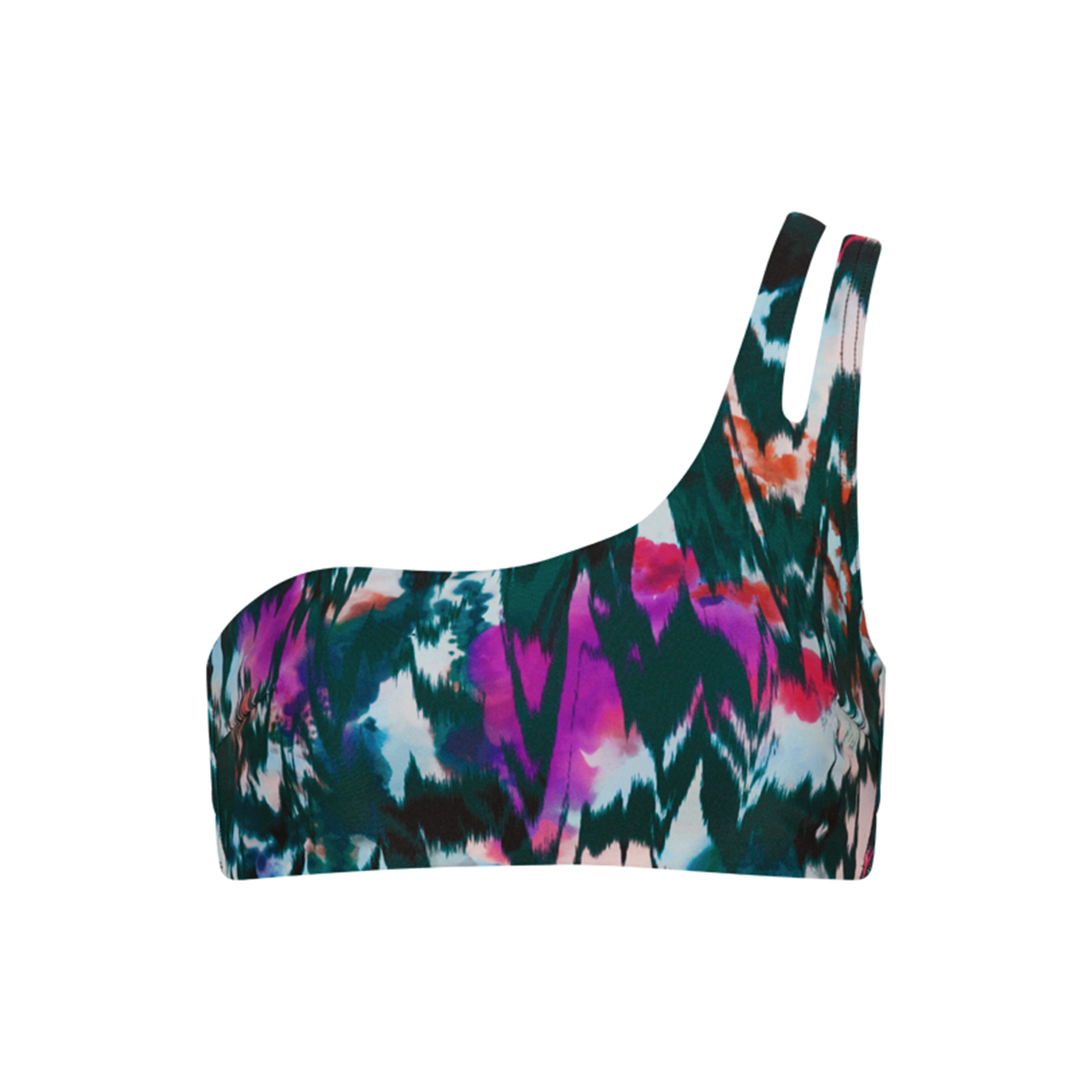 Ikat Teal Bikini Top mit Bügel ungefüttert in grün