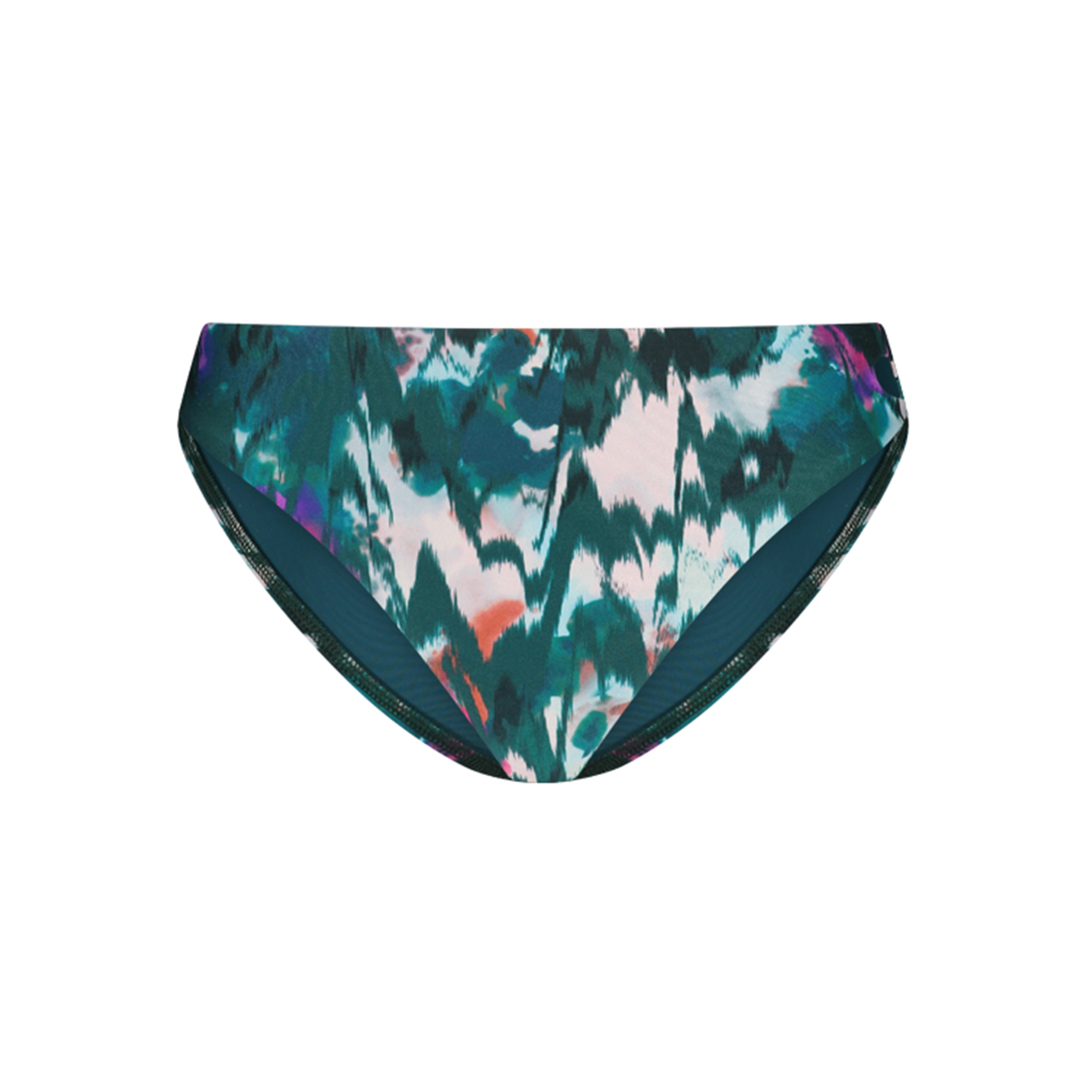 Ikat Teal Bikini Regular Slip in grün