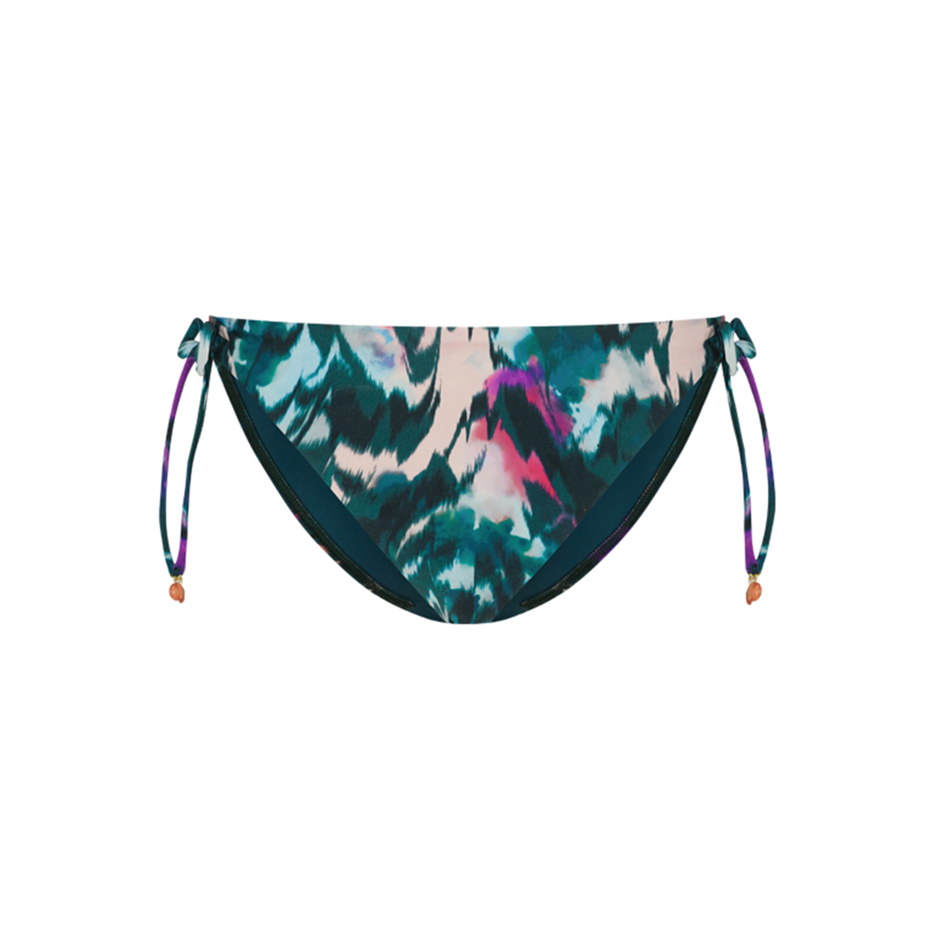 Ikat Teal Bikini Regular Slip in grün