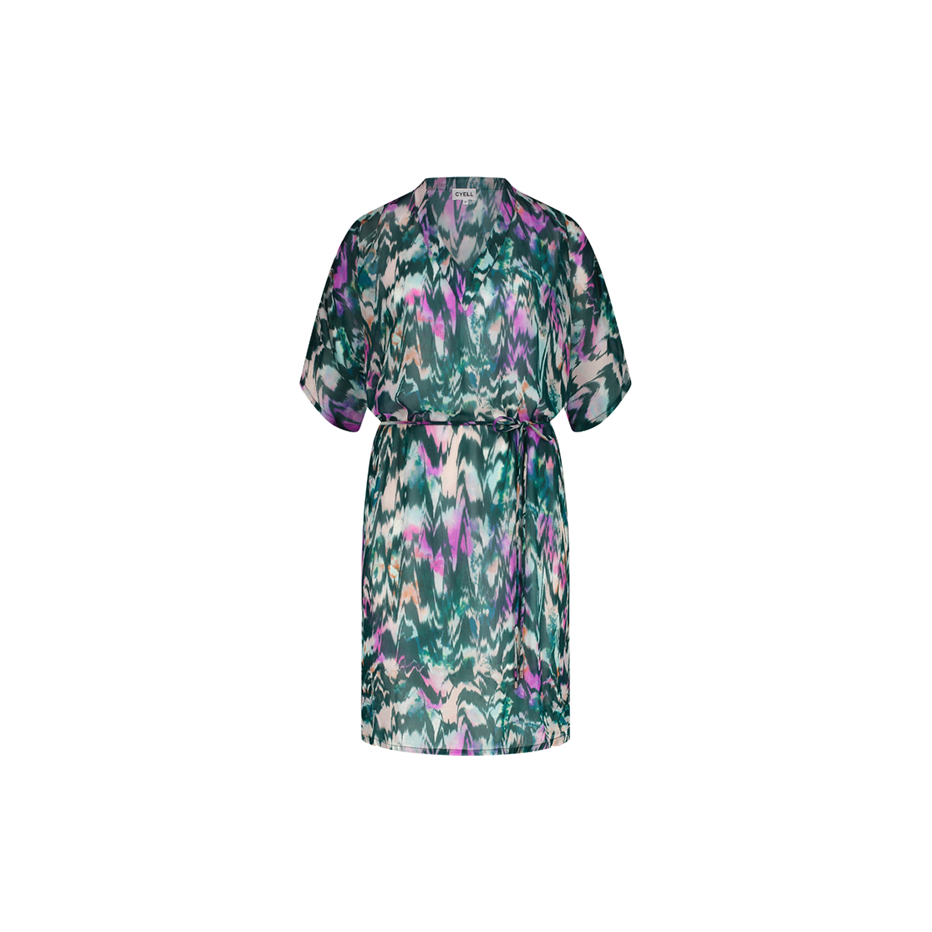 Ikat Teal Tunika kurz in grün