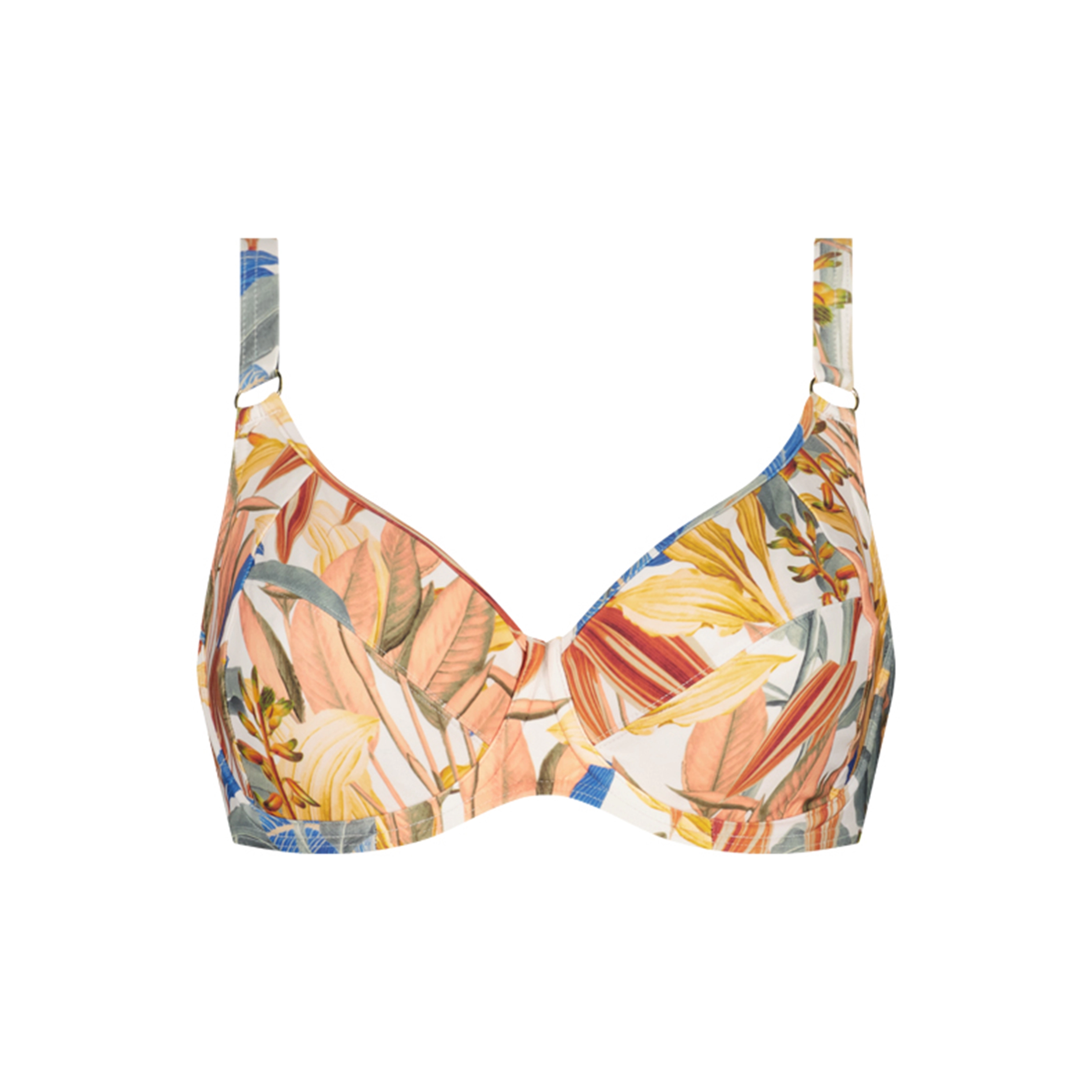 Tropical Catch Bikini Top mit Bügel ungefüttert in weiss