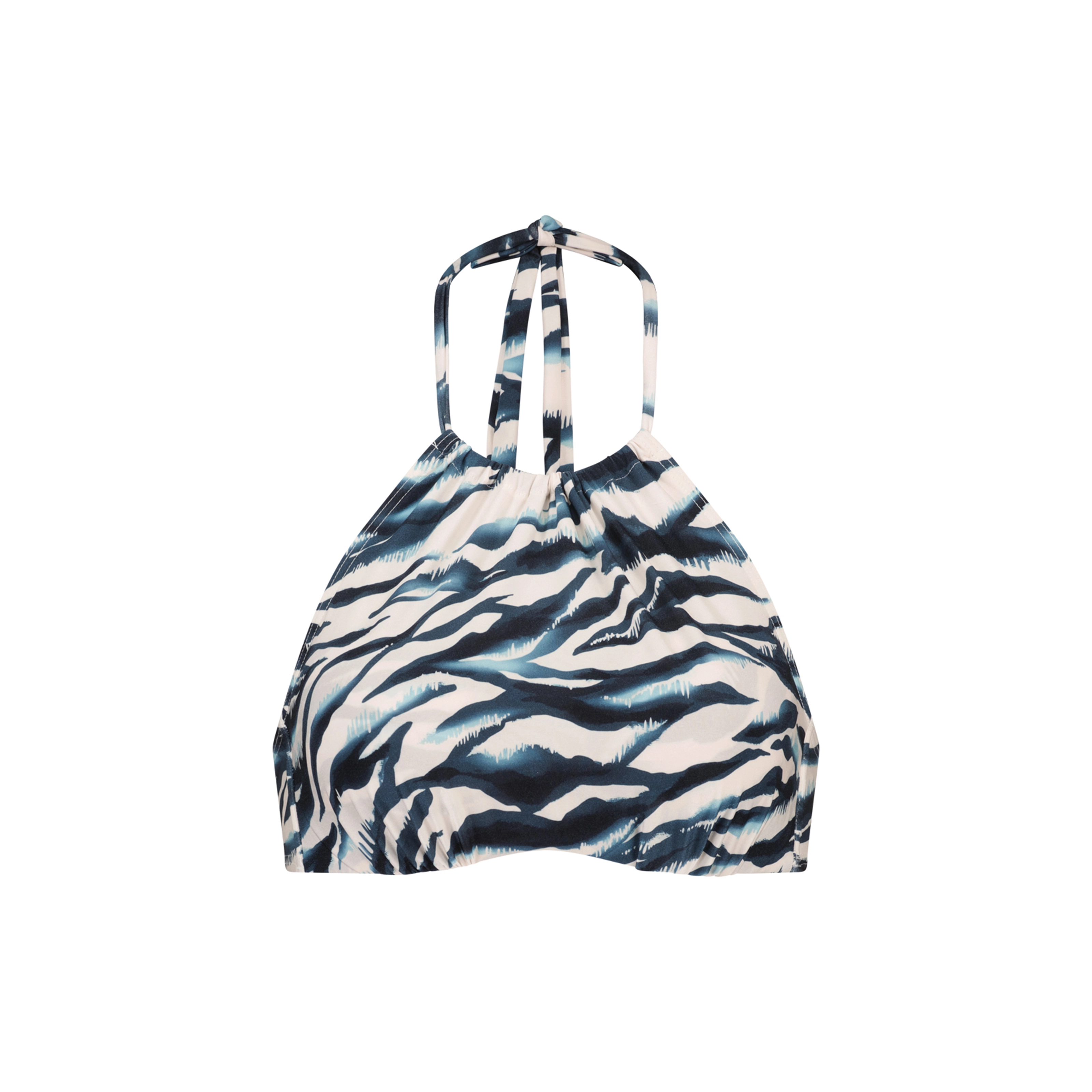 Wavy Water Bikini Top mit Bügel ungefüttert in blau
