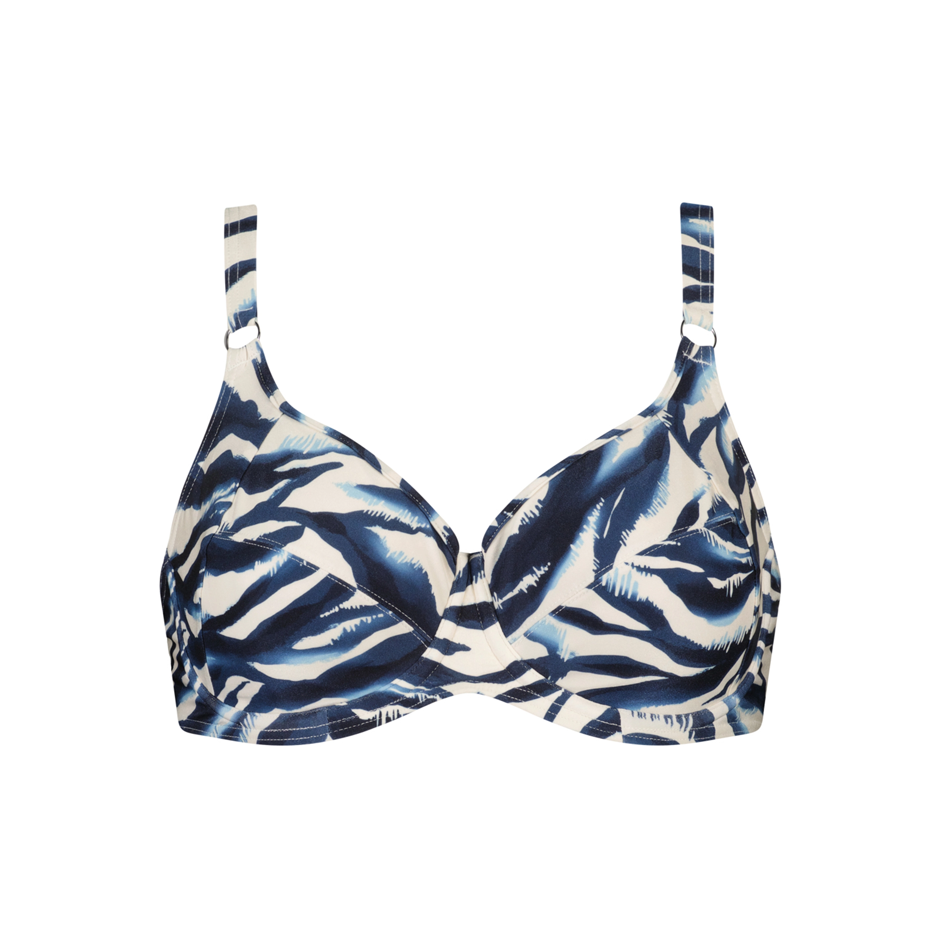 Wavy Water Bikini Top mit Bügel ungefüttert in blau