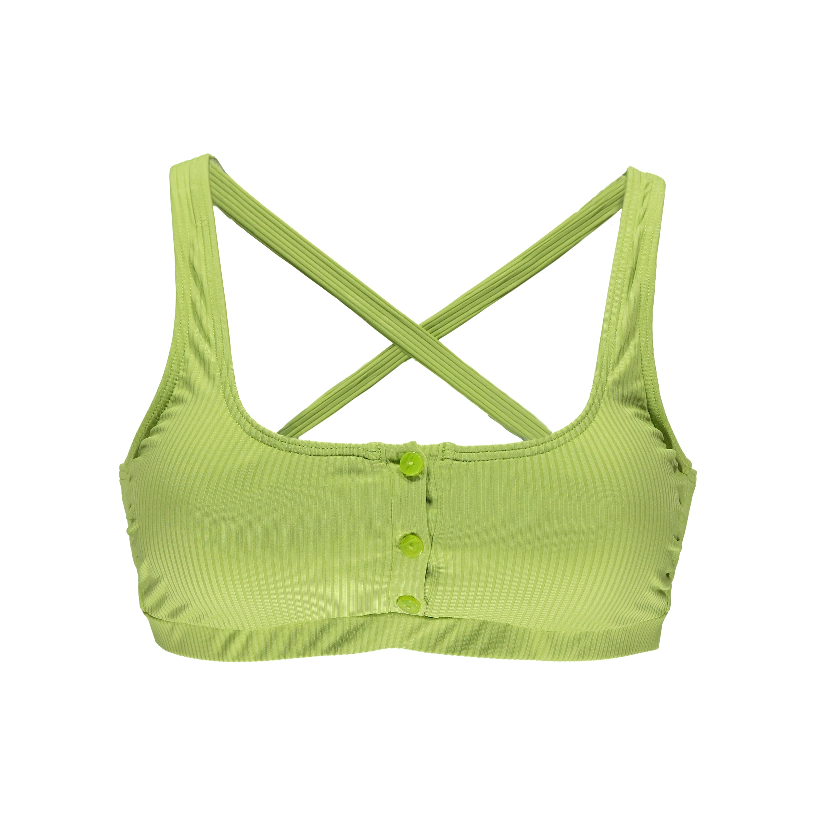 Ora Bikini Top ohne Bügel gefüttert in grün