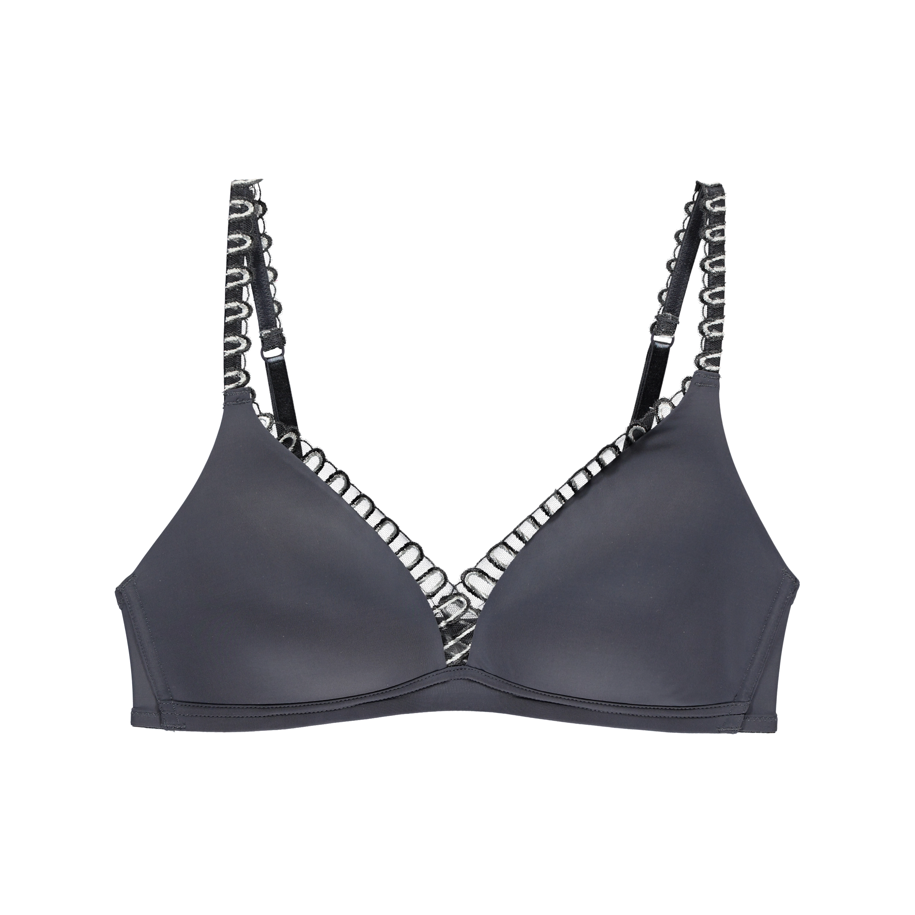 Rodina BH ohne Bügel, gefüttert in grau