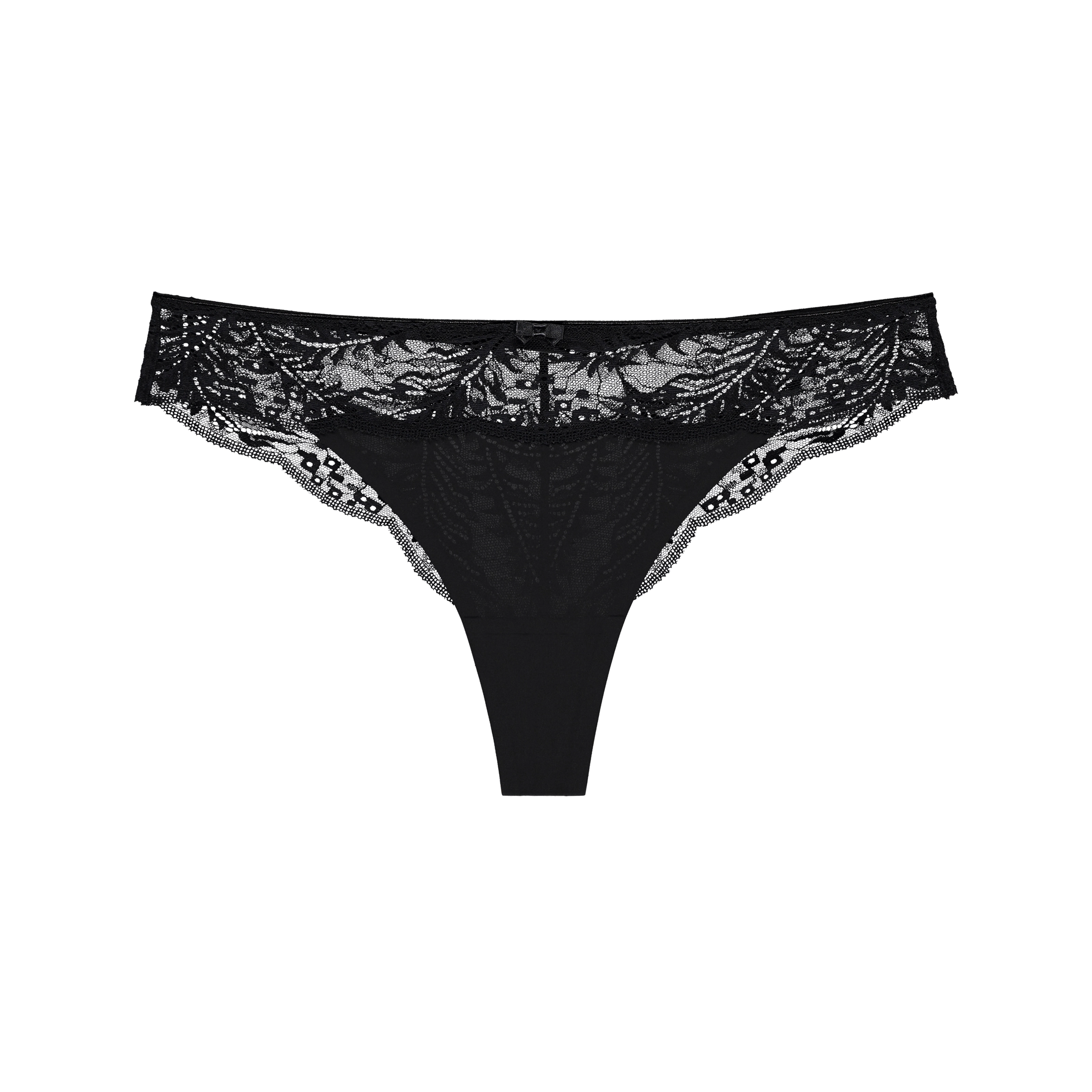 Lace Comfort Brazilian Slip in schwarz