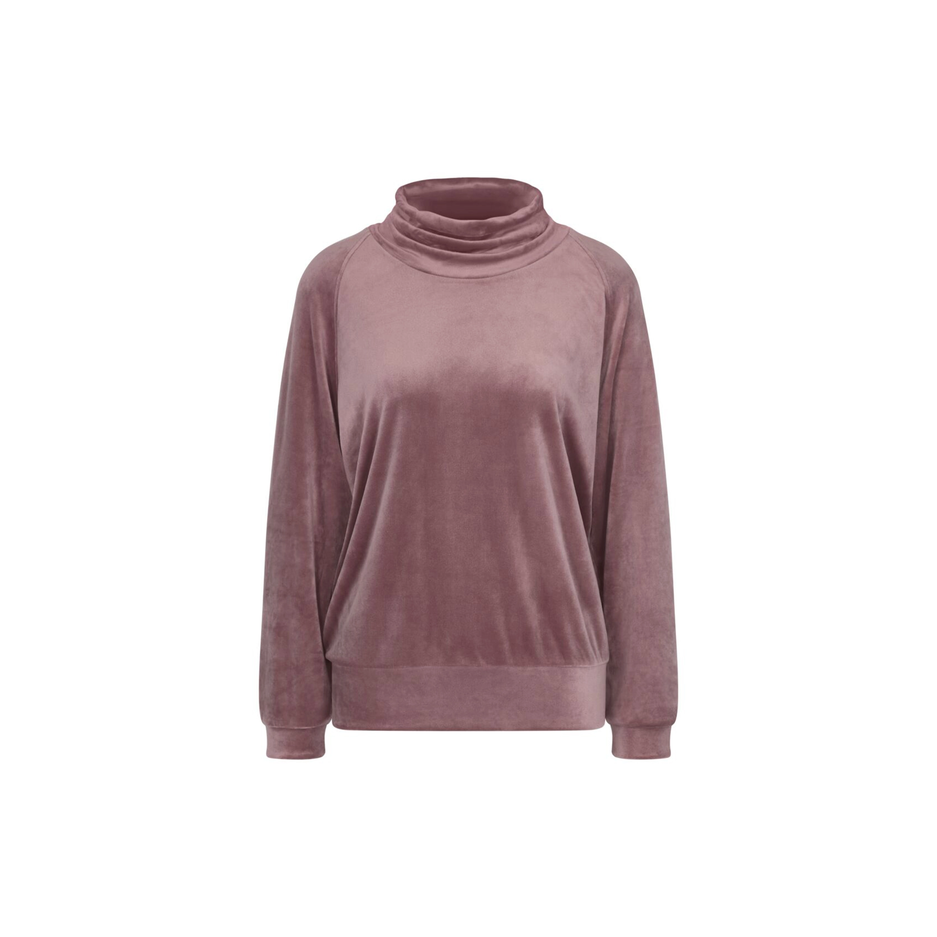 Cozy Comfort Velour Pullover in braun