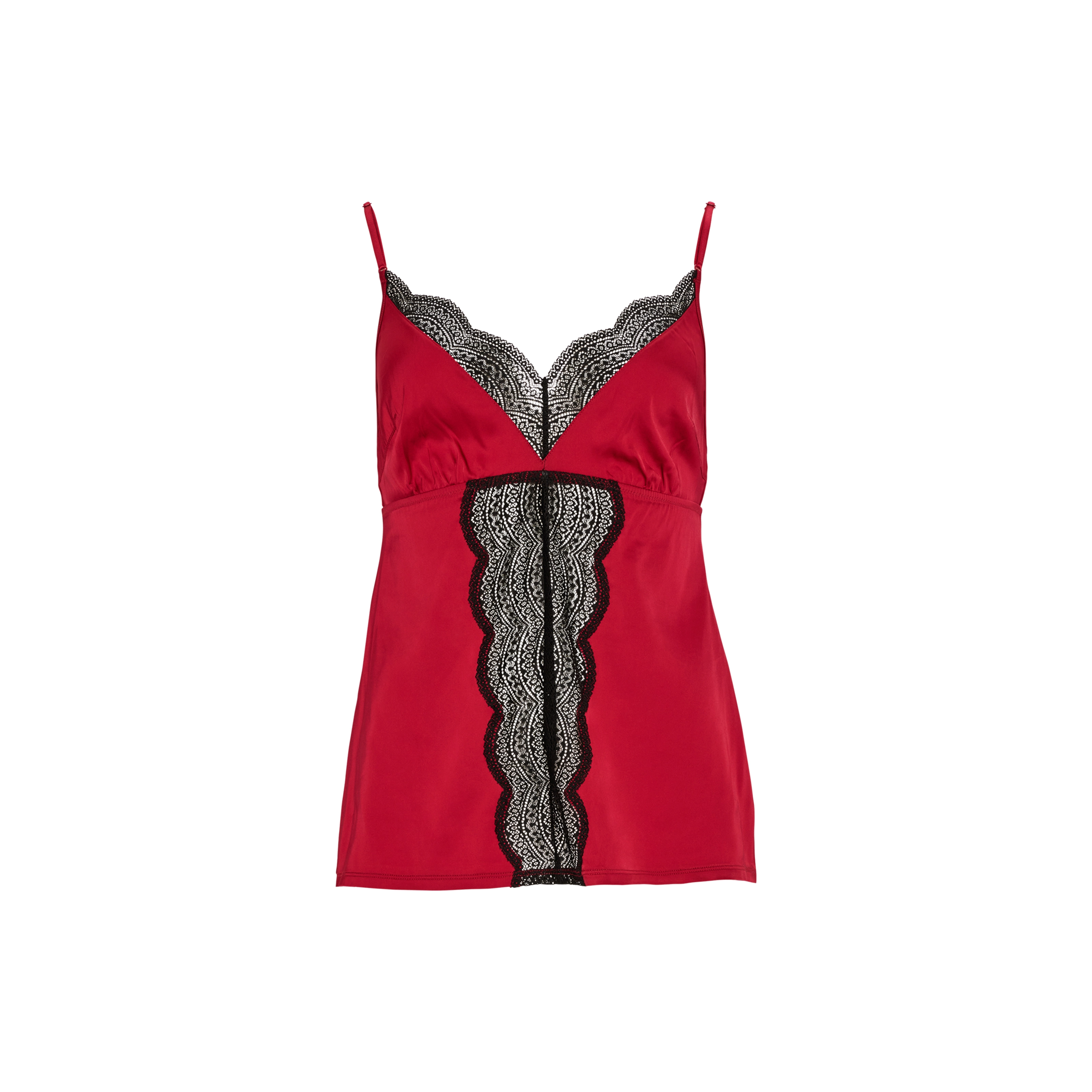 Samantha Pyjama Oberteil, kurz in rot
