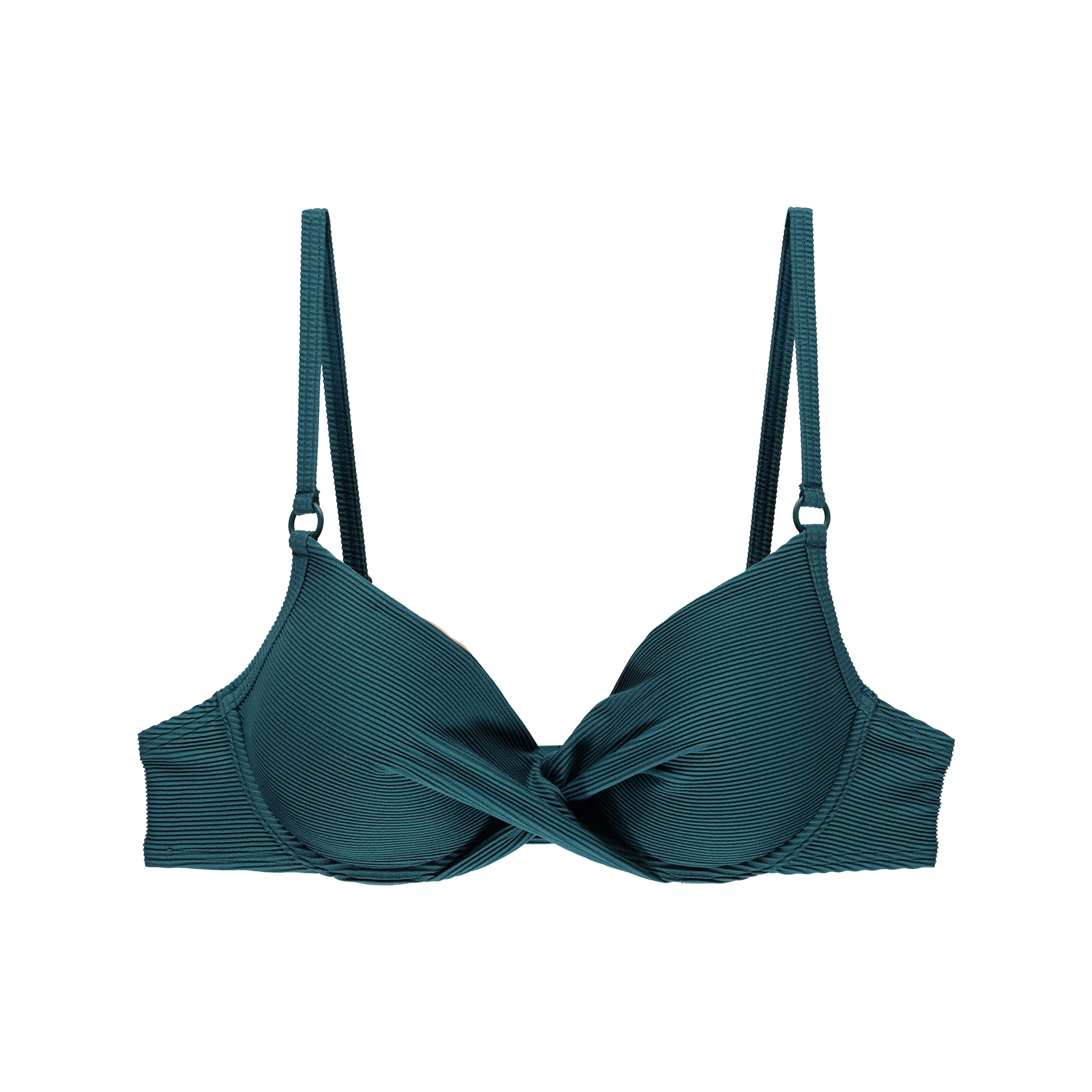 Madras Bikini Top mit Bügel gefüttert in grün