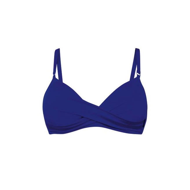 Image of Shiny Basics Bikini Top mit Bügel gefüttert in blau