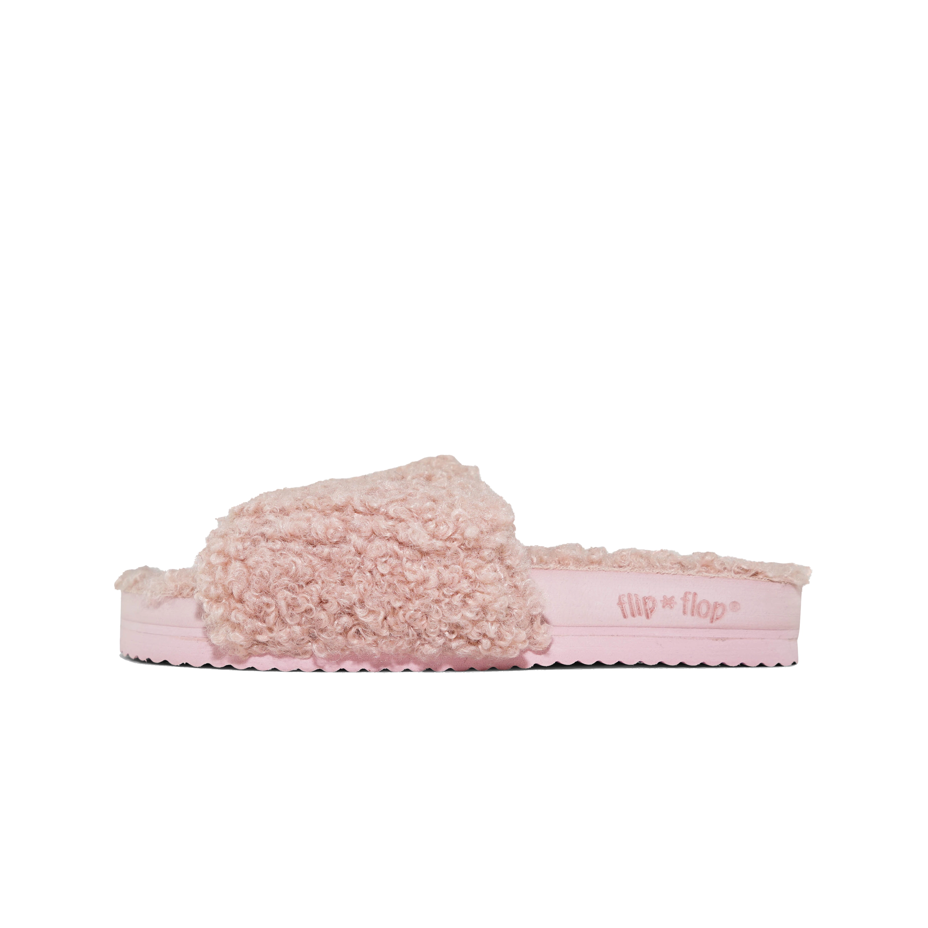 Pool Curly Velcro Hausschuhe in pink