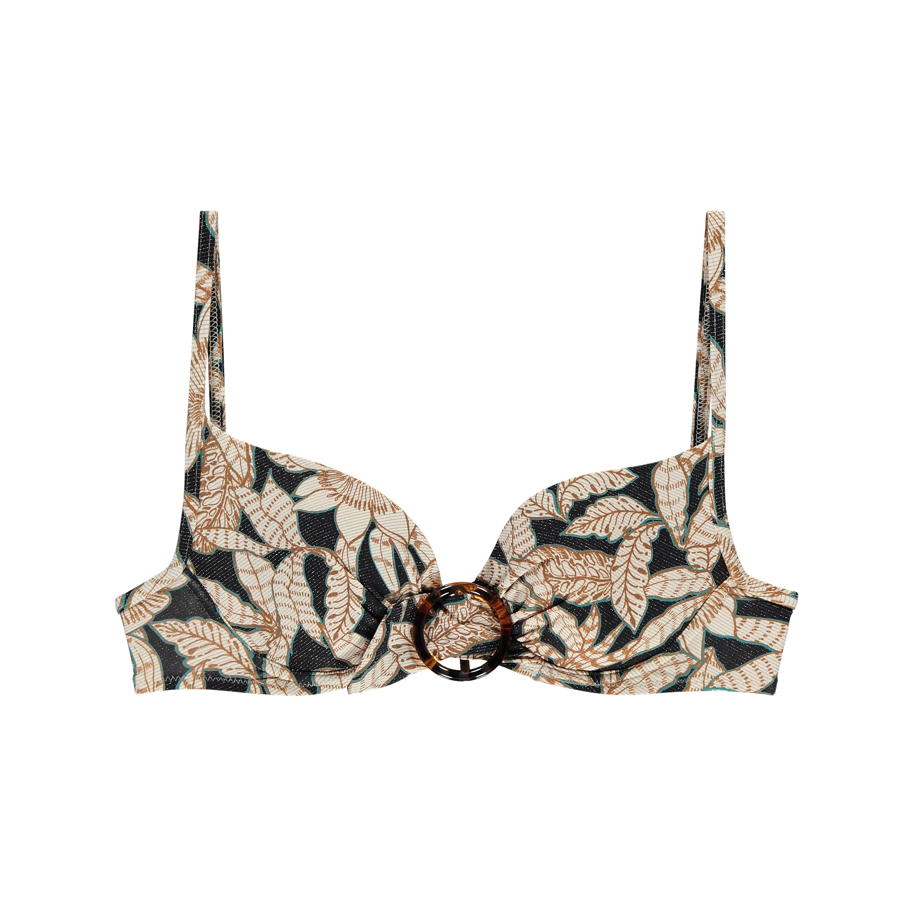 Les Côtes Bikini Top mit Bügel gefüttert in schwarz