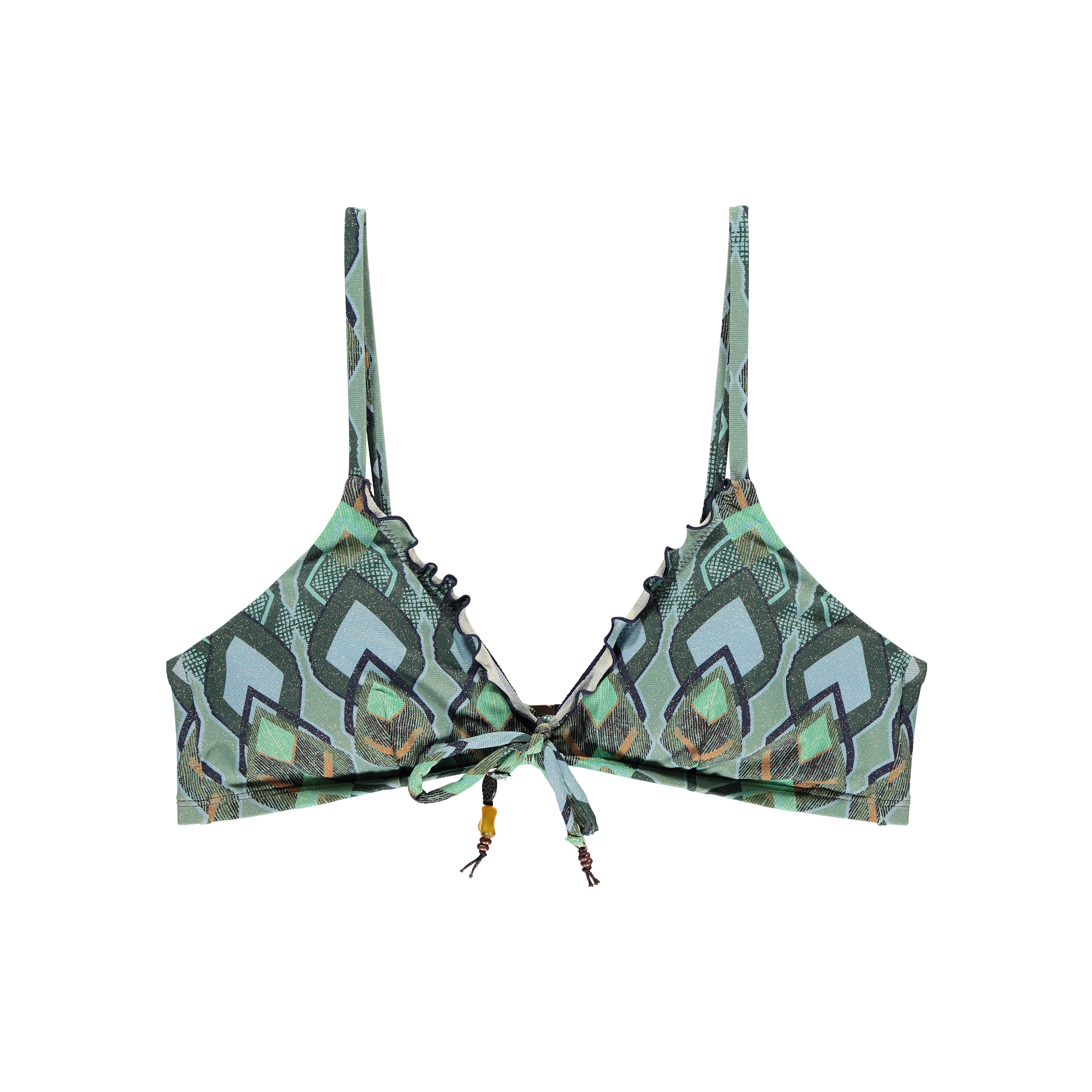 Thulan Bikini Top ohne Bügel ungefüttert in grün