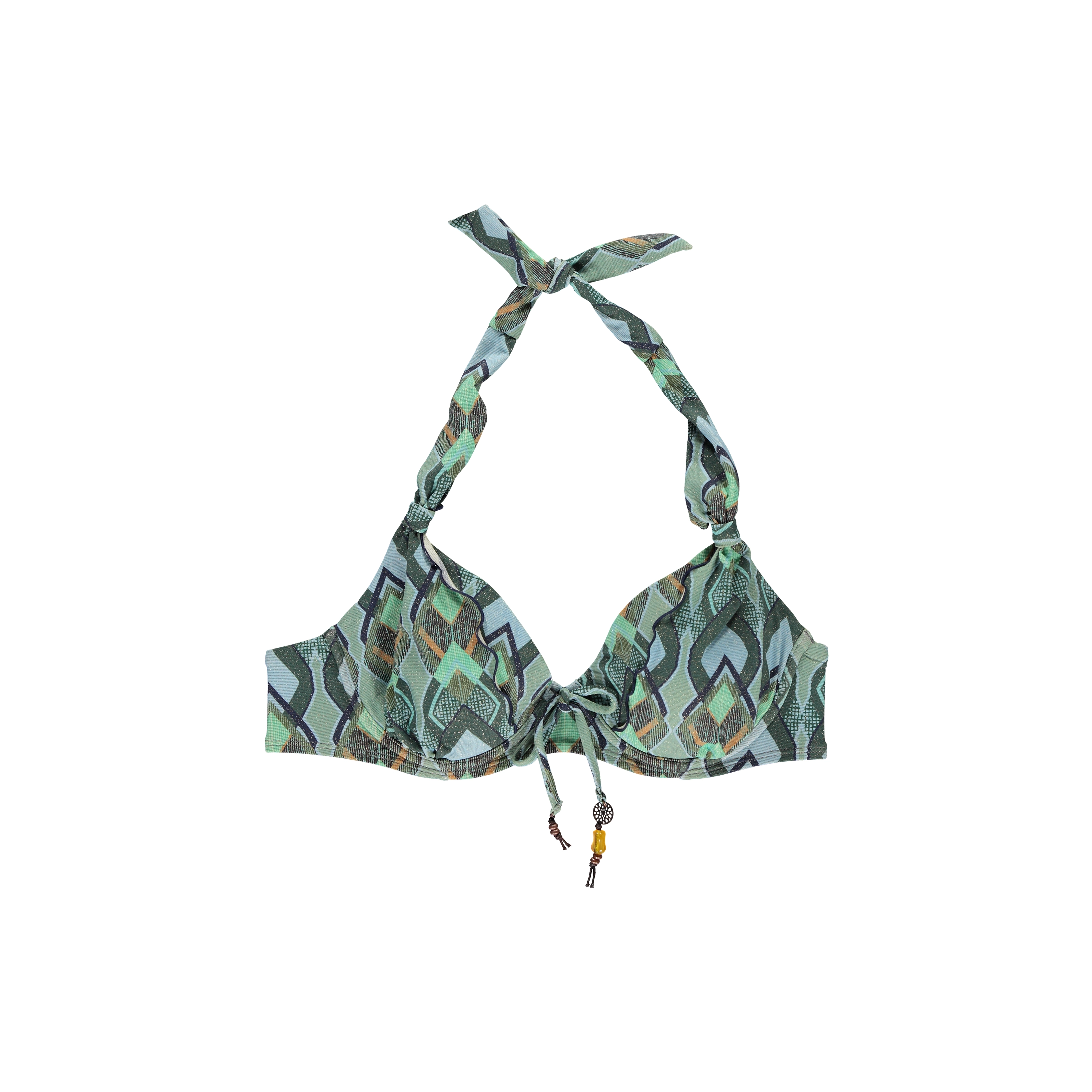 Thulan Bikini Top mit Bügel gefüttert in grün