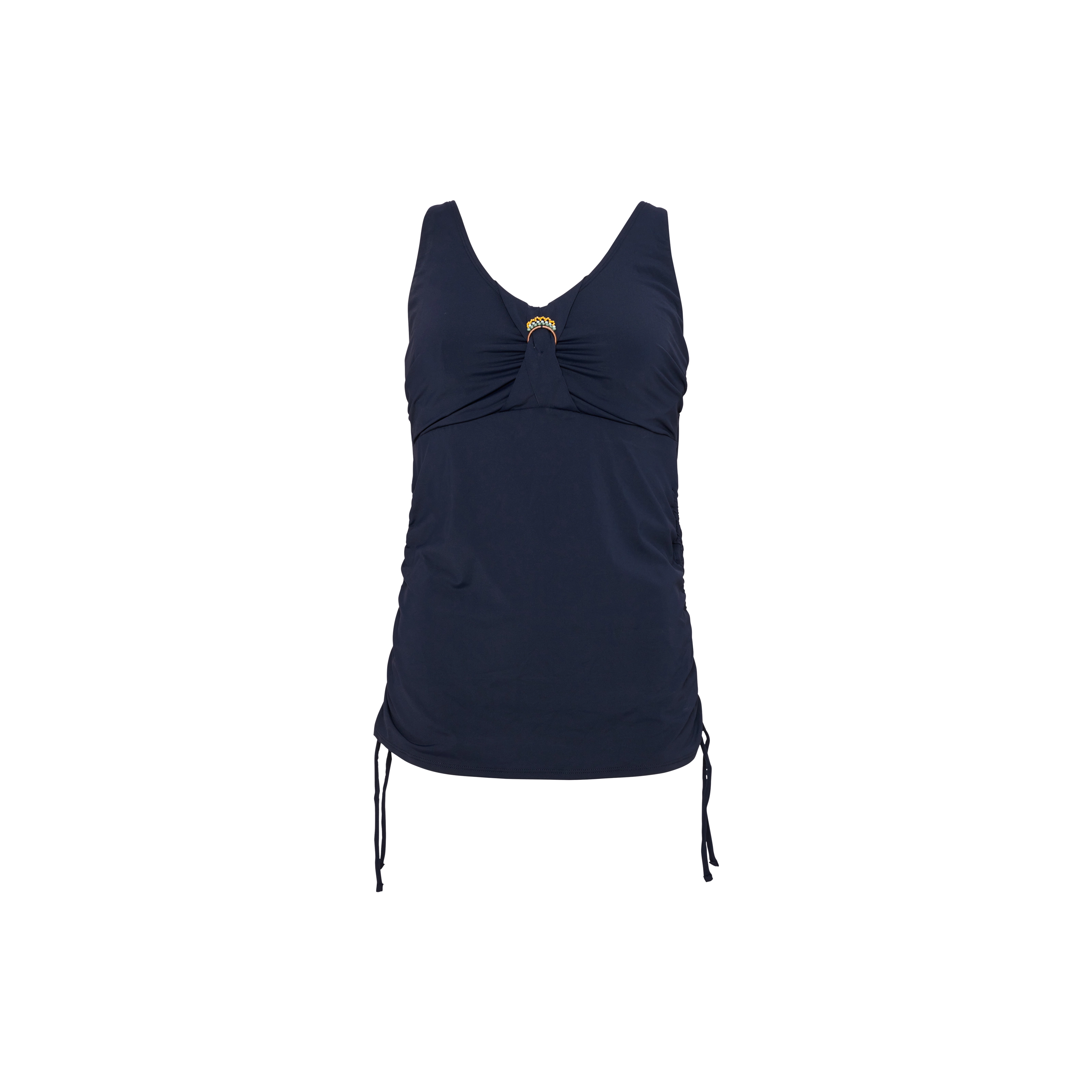 Thulan Tankini Top ohne Bügel gefüttert in blau