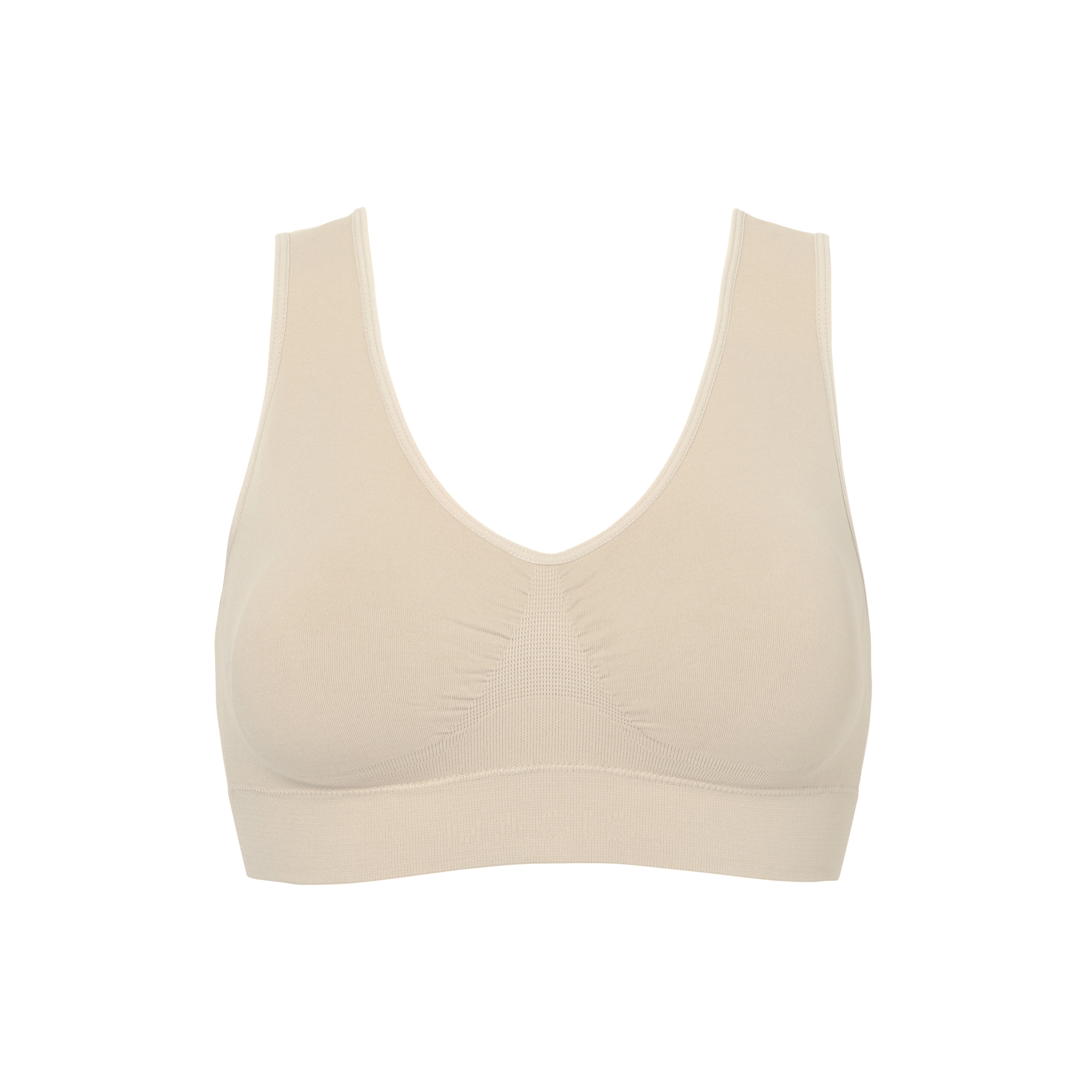 Comfort Bra Bamboo Breite BH ohne Bügel, gefüttert in weiss