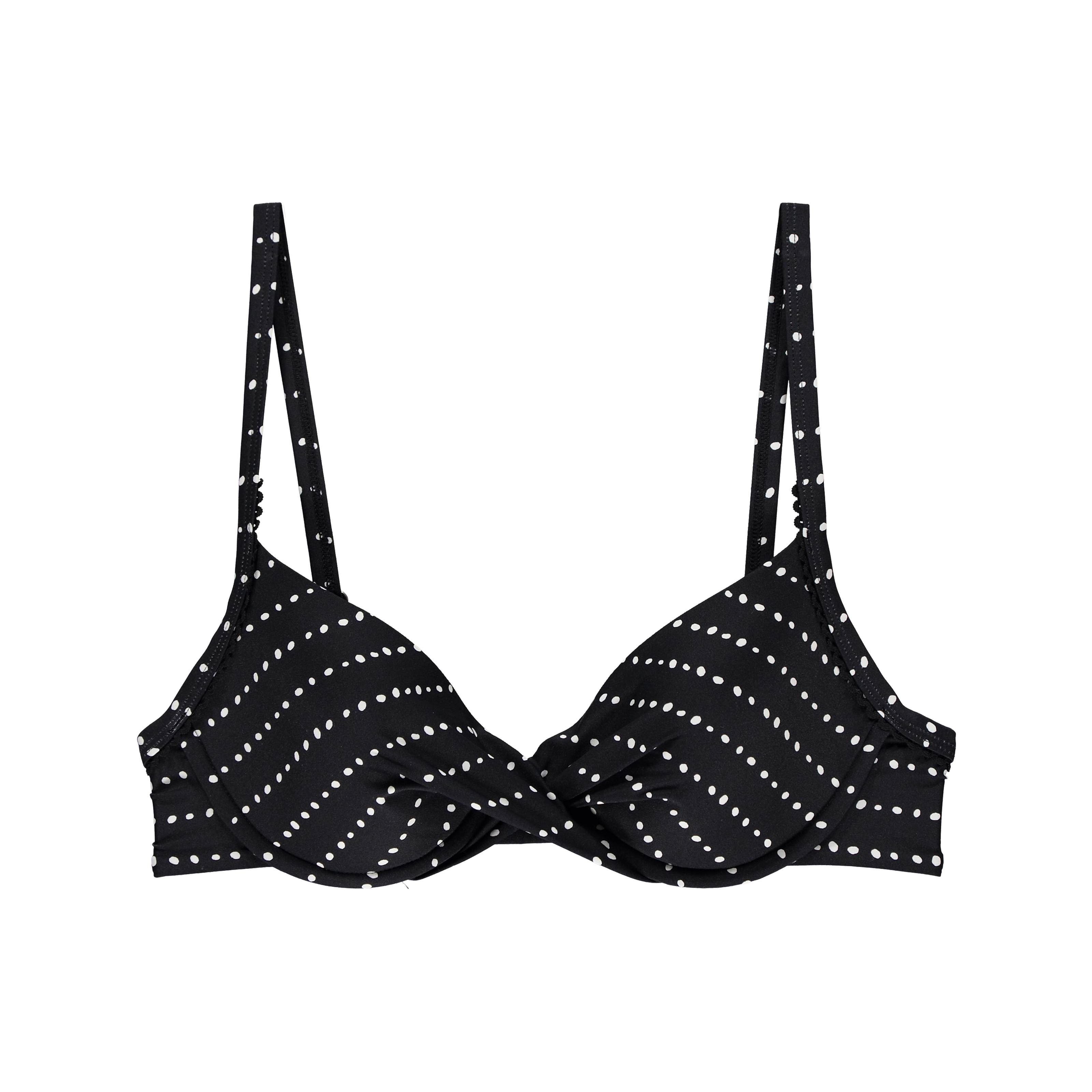 Taline Bikini Top mit Bügel gefüttert in schwarz