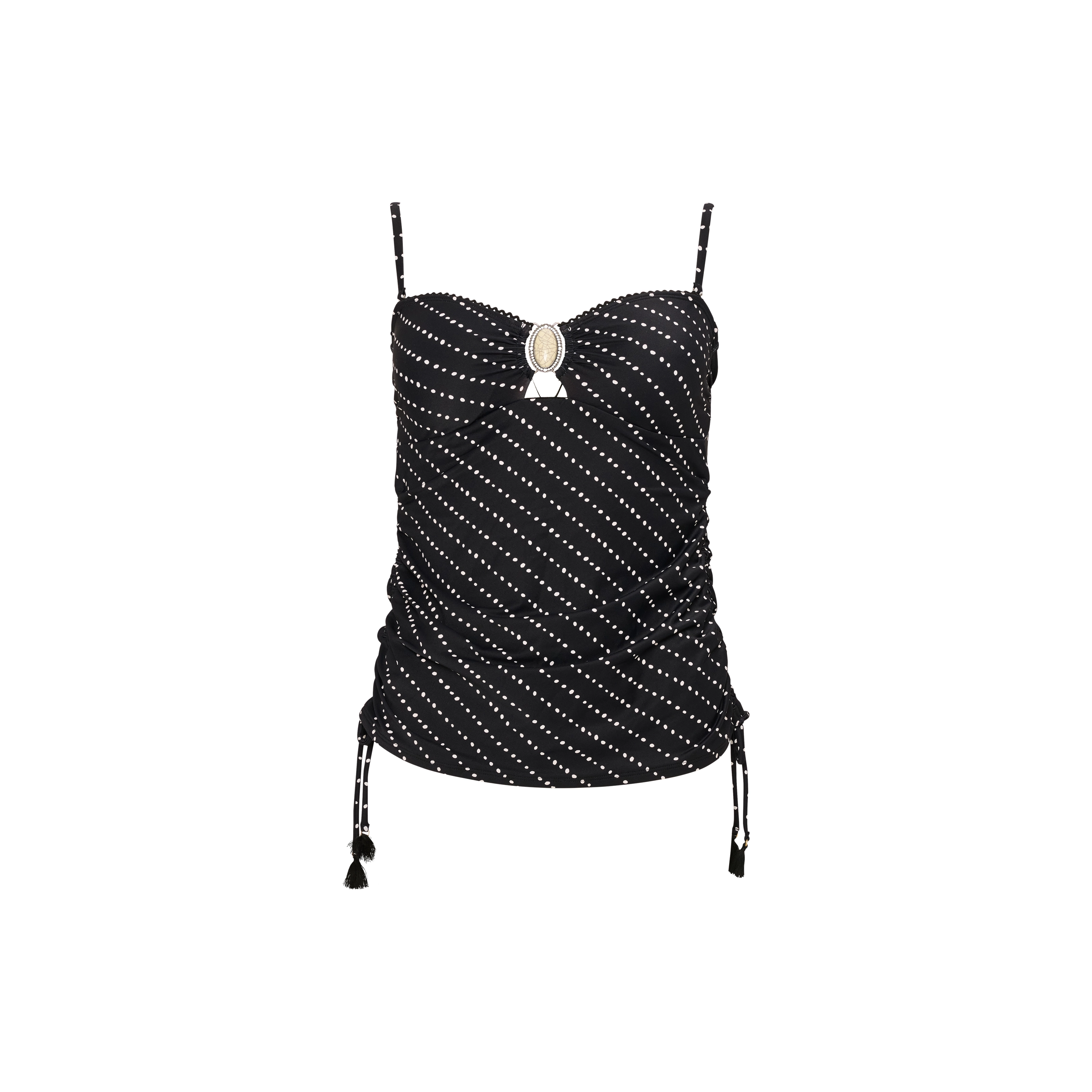 Taline Tankini Top ohne Bügel gefüttert in schwarz