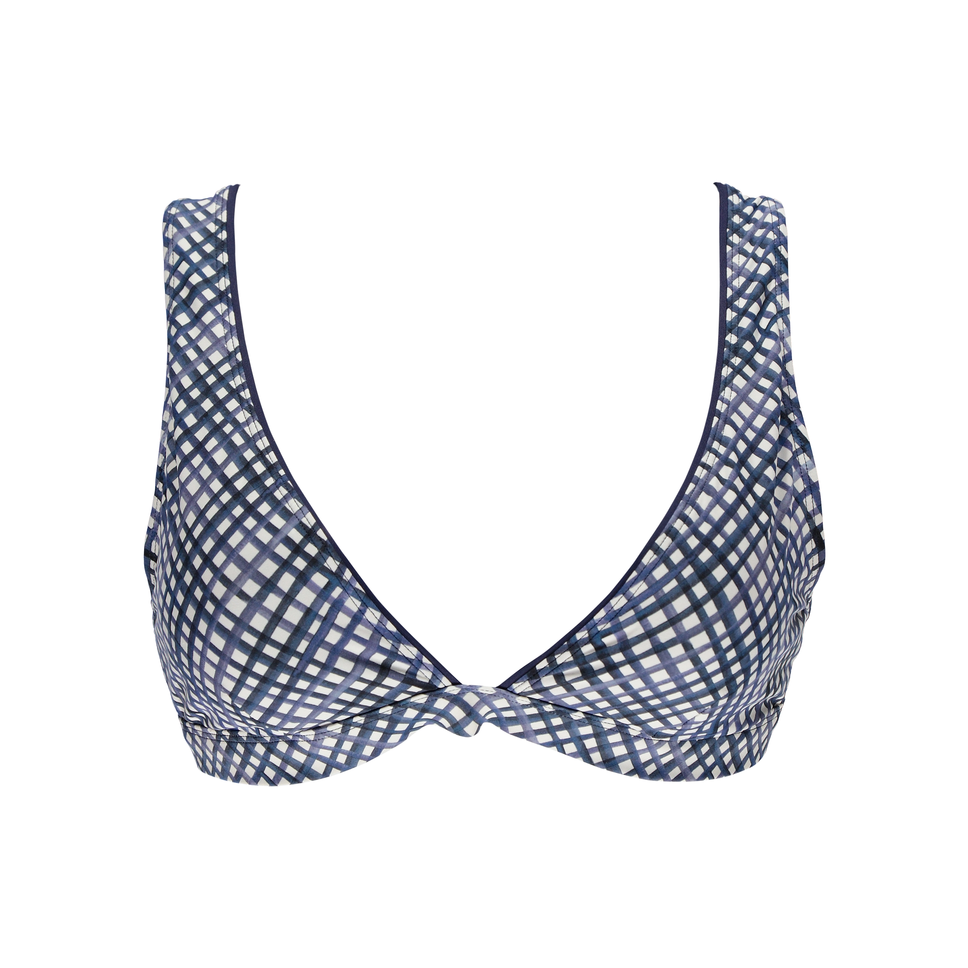 Troja Bikini Top ohne Bügel ungefüttert in blau