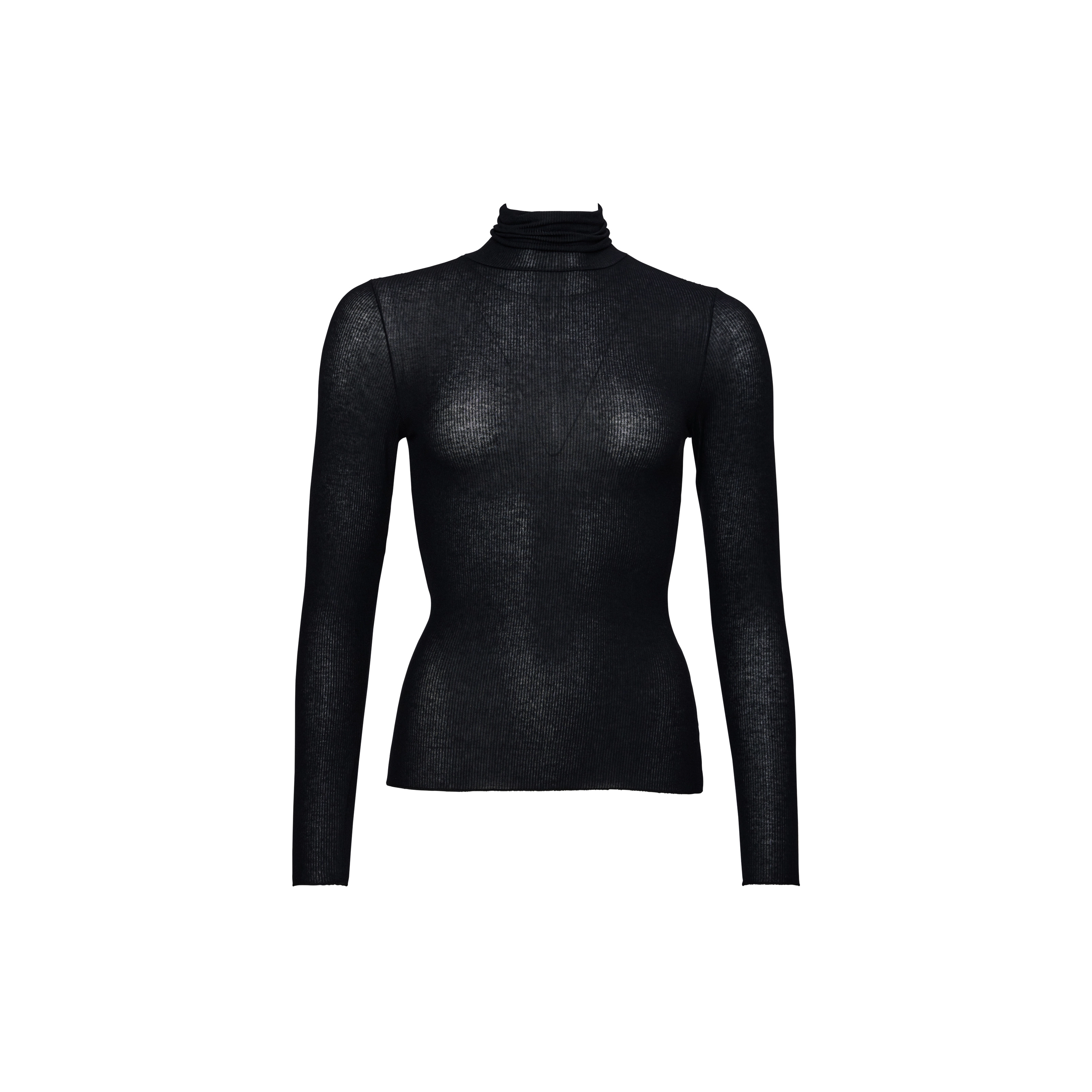 Cashmere Sensation Shirt Langarm in schwarz