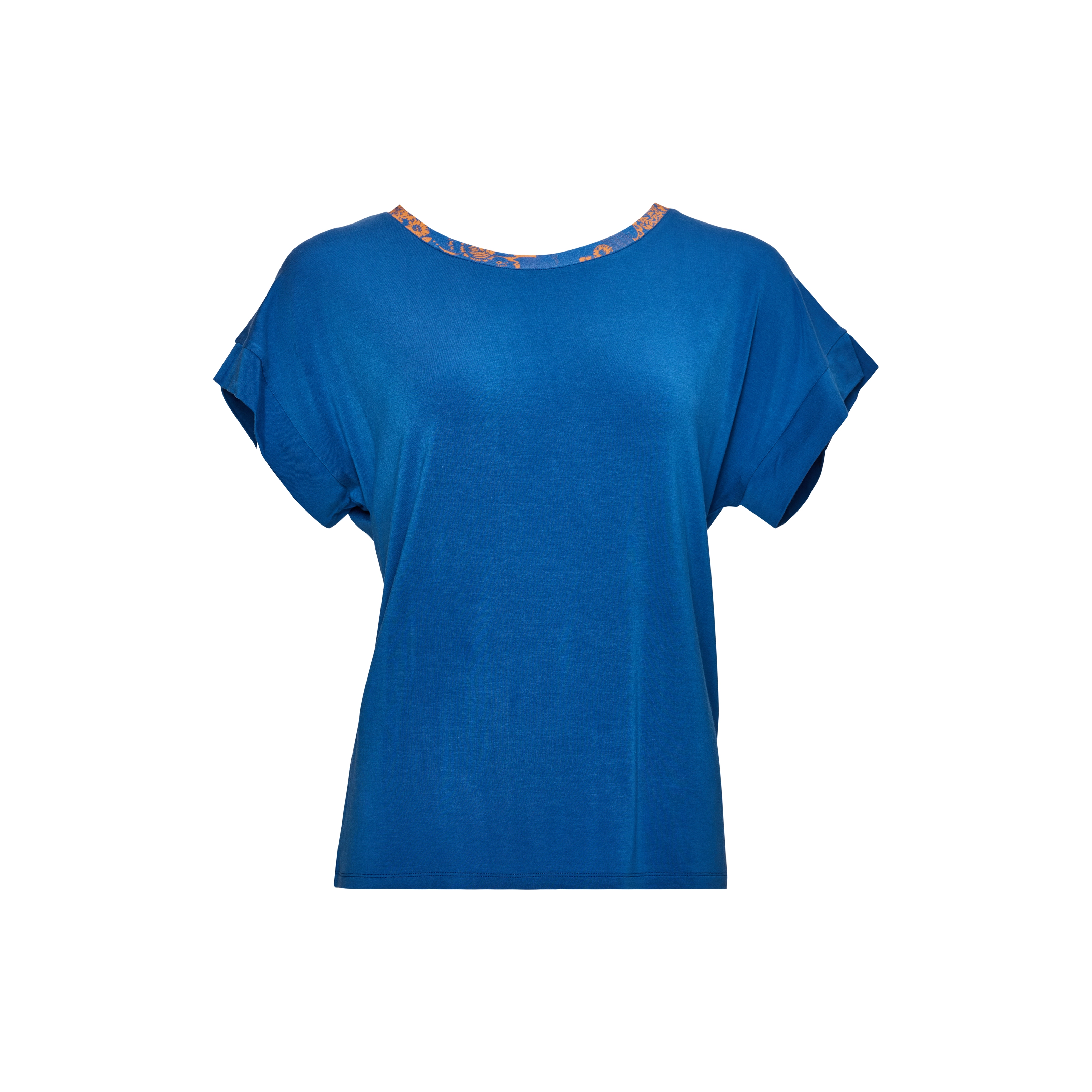 Virginia Pyjama Oberteil, kurz in blau