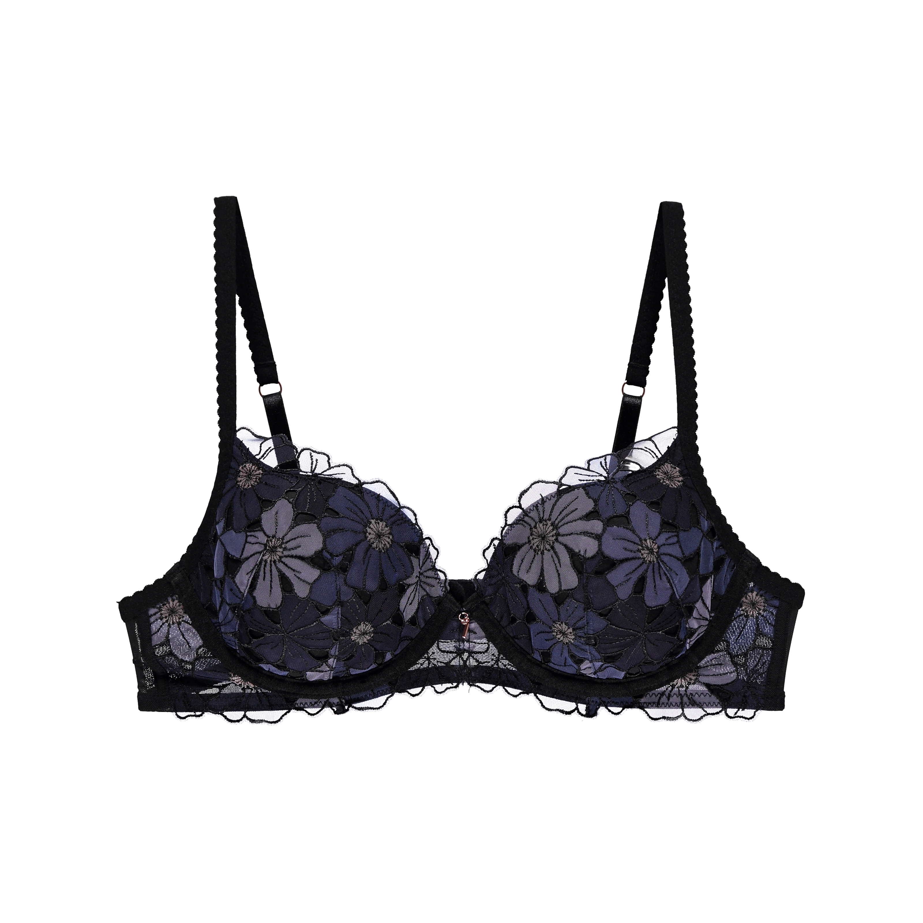 Viktoria BH mit Bügel, gefüttert in schwarz