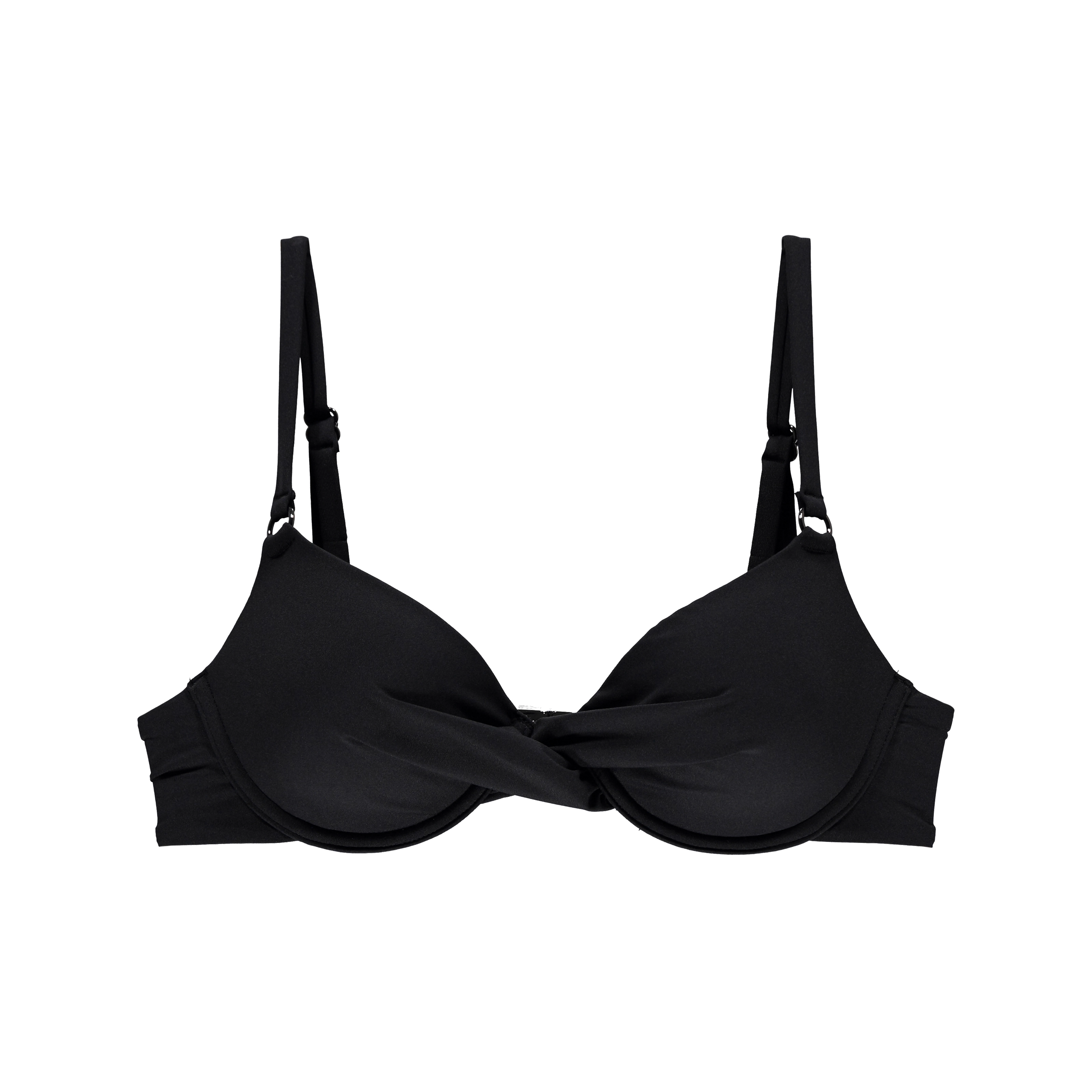 Bra Bikini Top mit Bügel gefüttert in schwarz
