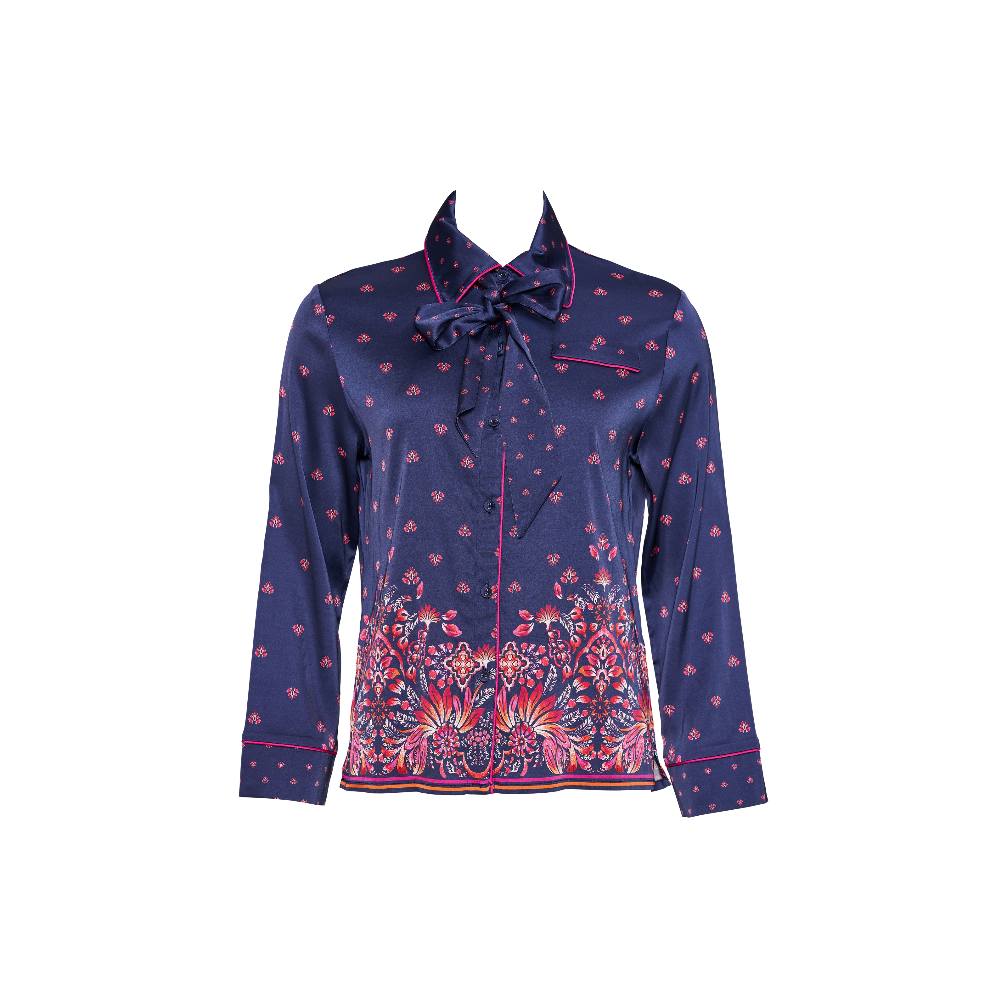Velida Pyjama Oberteil in blau