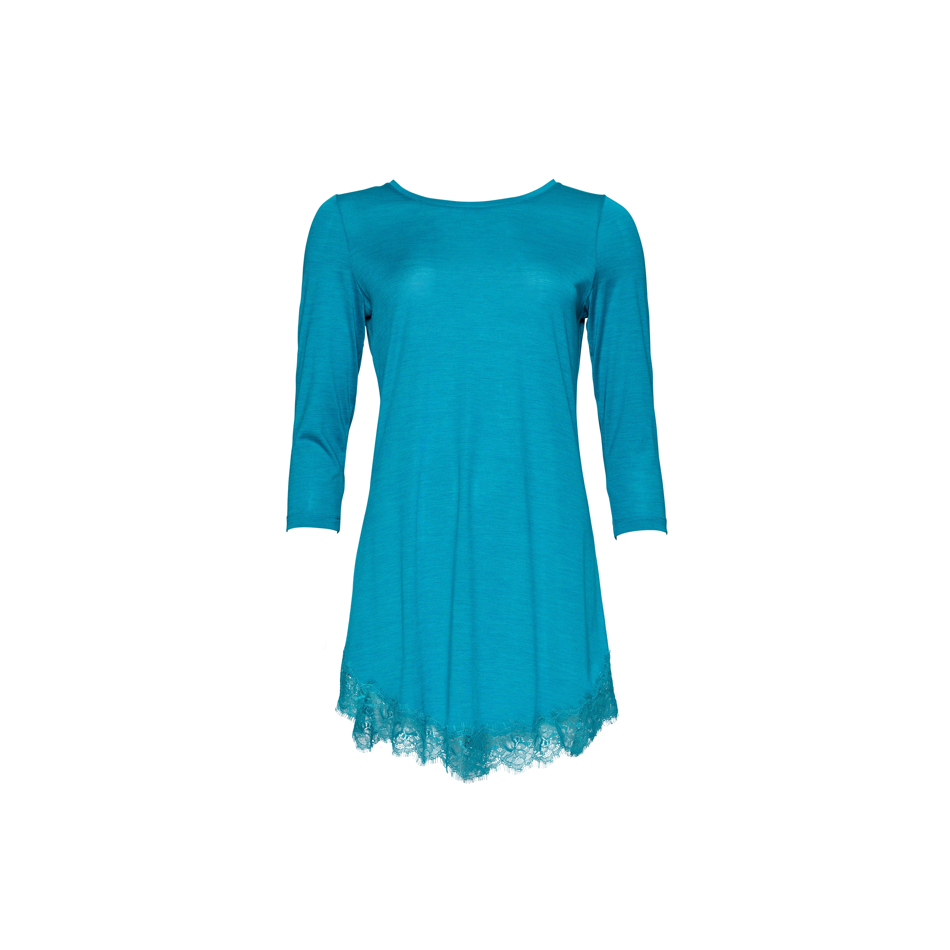 Feline Nachthemd kurz in türkis