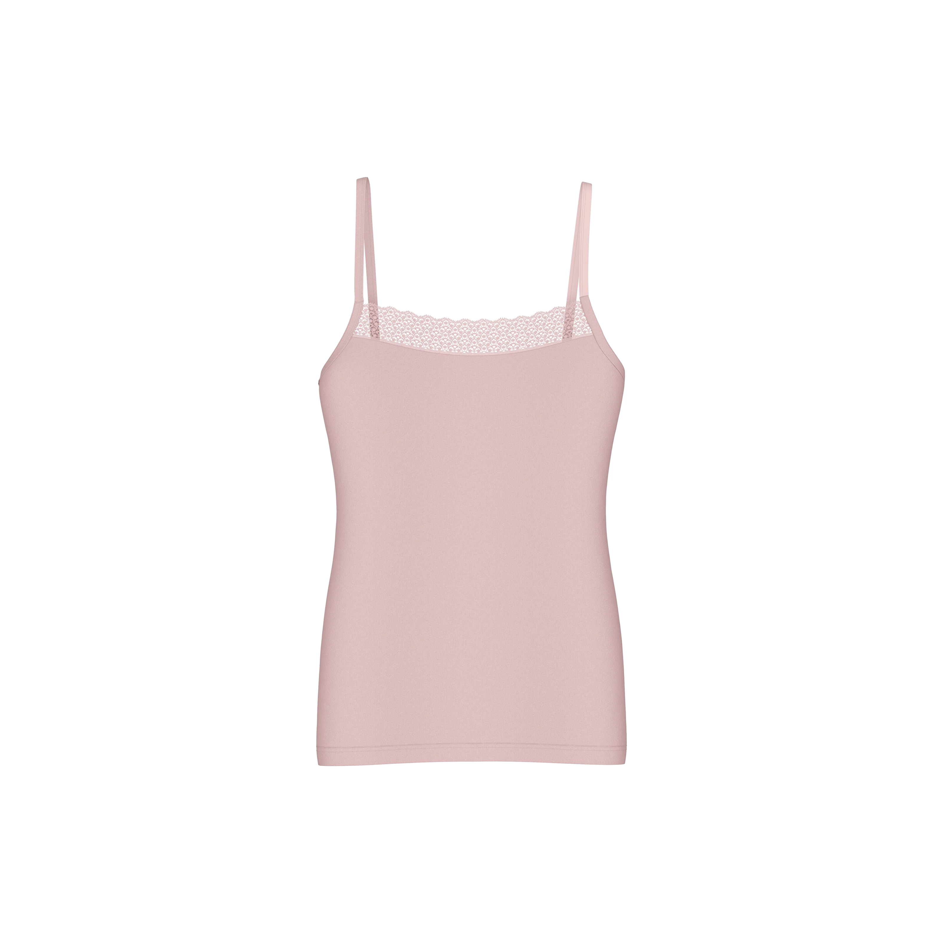 Feel Of Modal Top Spaghetti in rosa