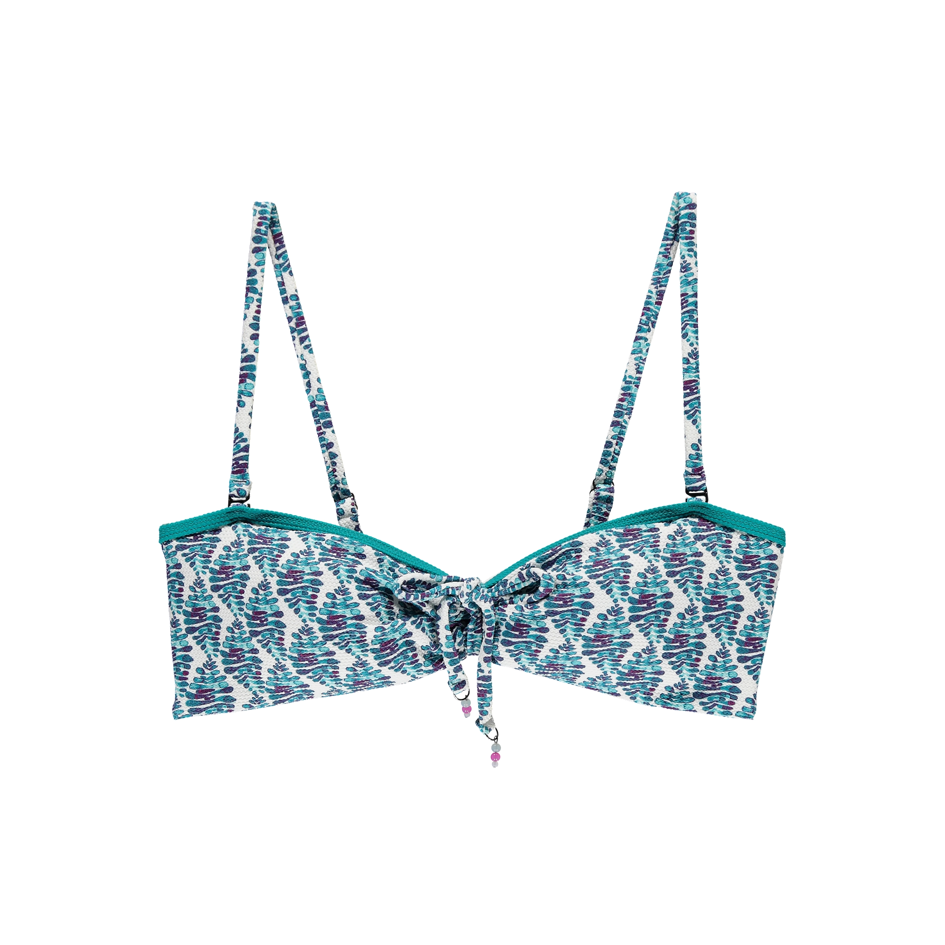 Amalia Bikini Top ohne Bügel gefüttert in türkis