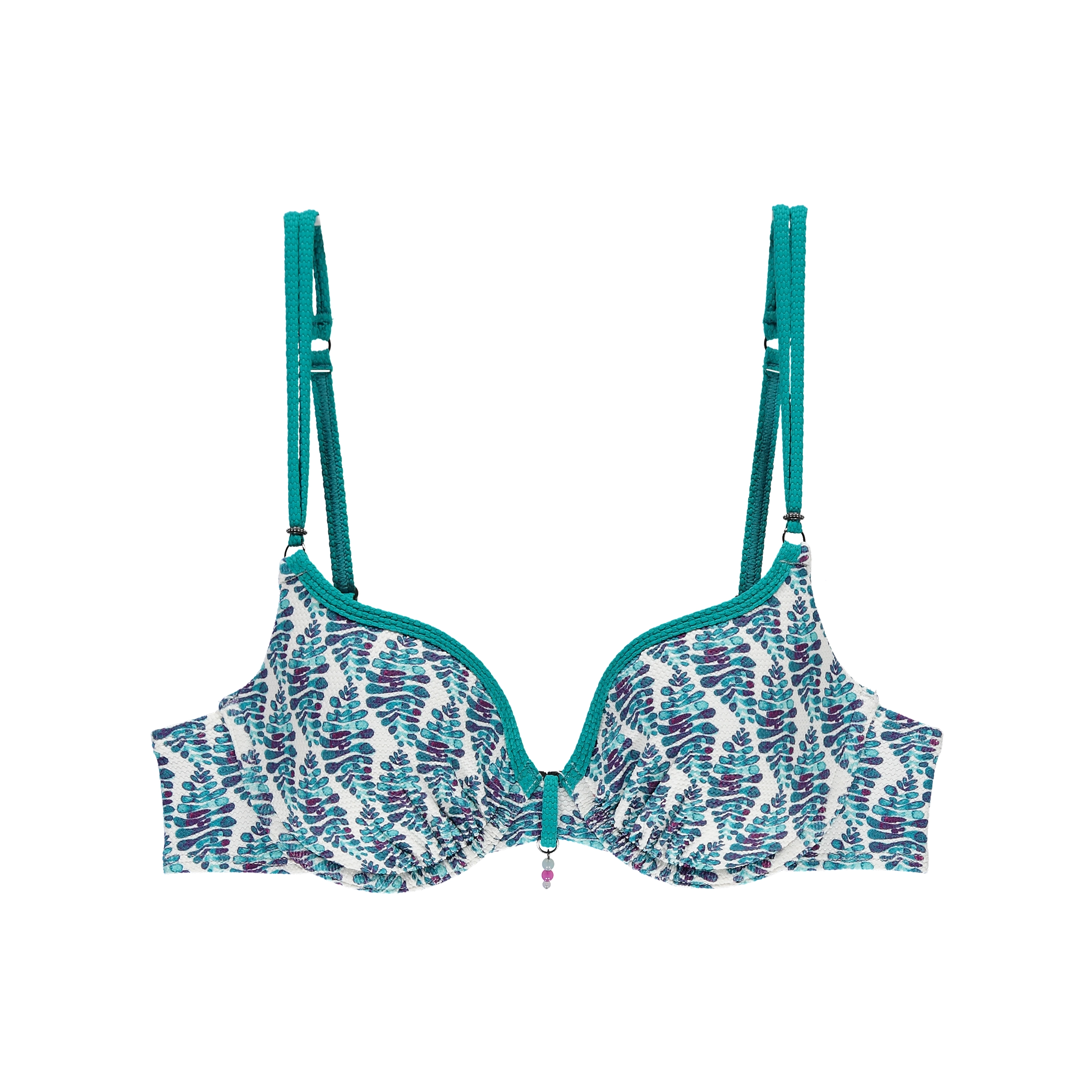 Amalia Bikini Top mit Bügel gefüttert in türkis