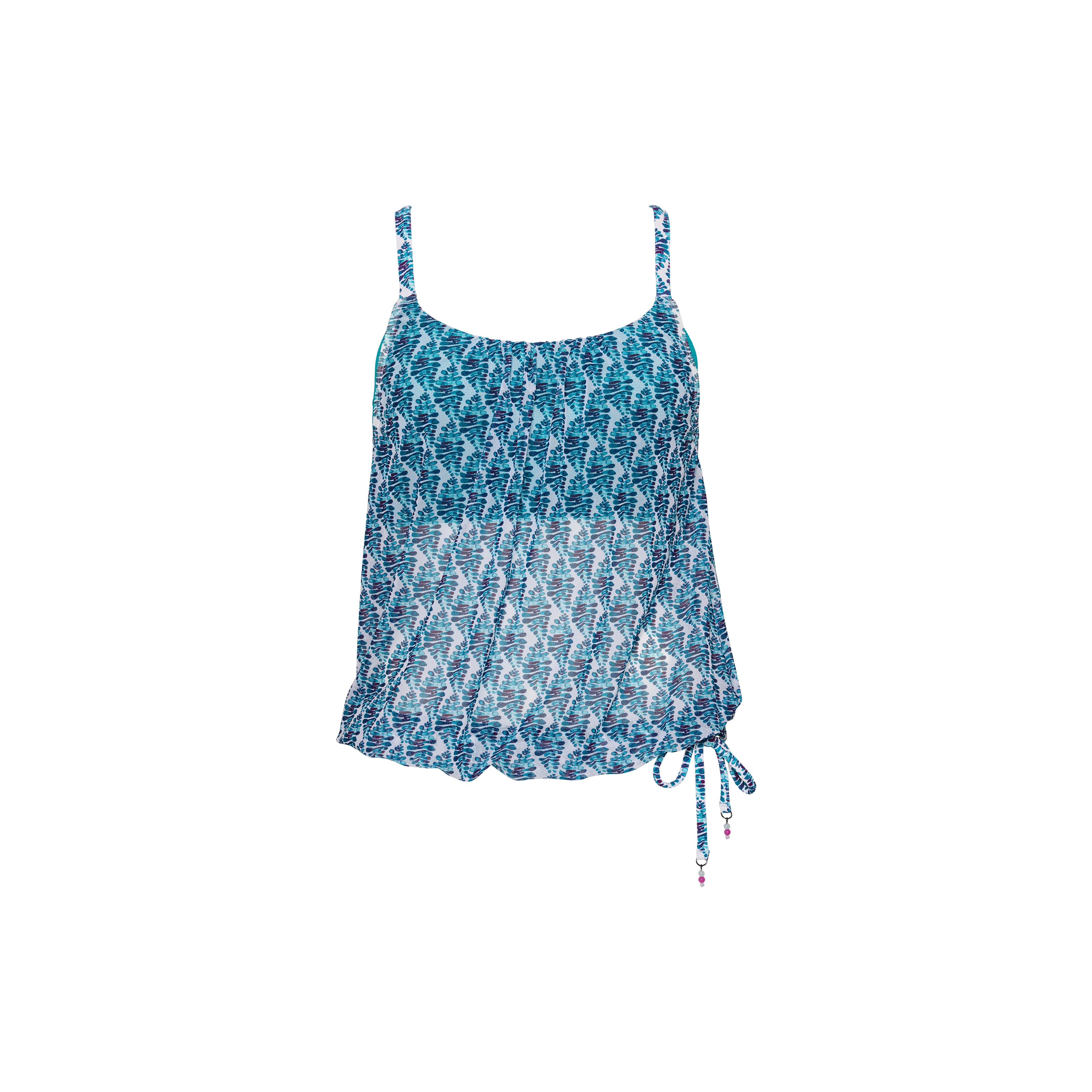 Amalia Tankini Top ohne Bügel gefüttert in türkis