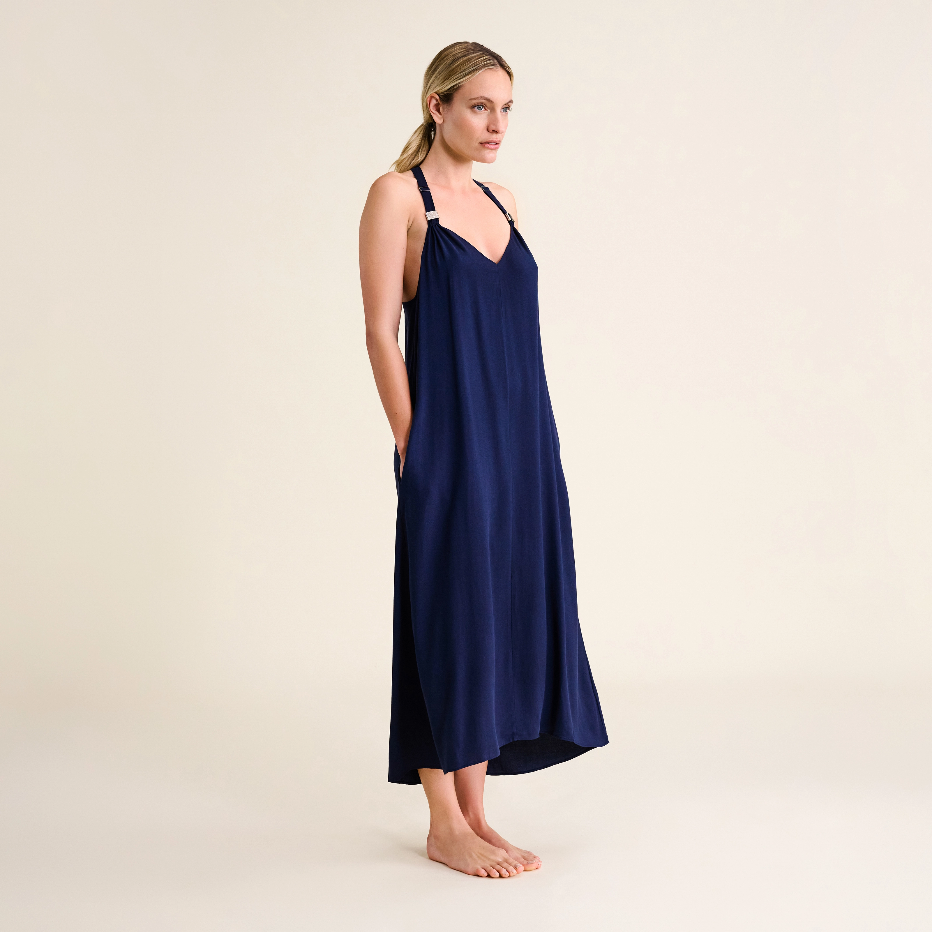 Tirupati Kleid lang in blau