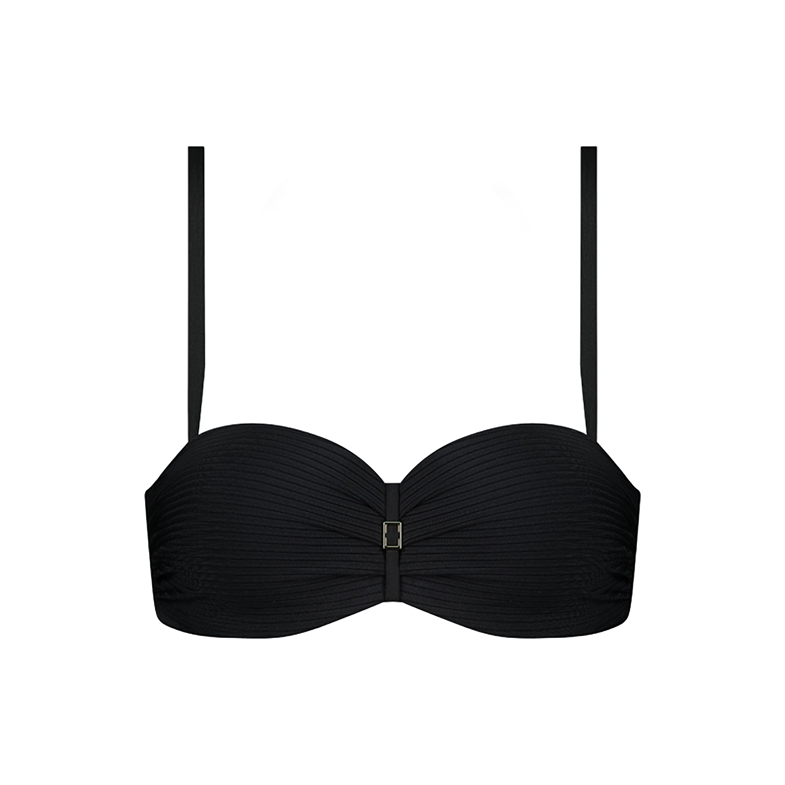 Caviar Bikini Top ohne Bügel gefüttert in schwarz