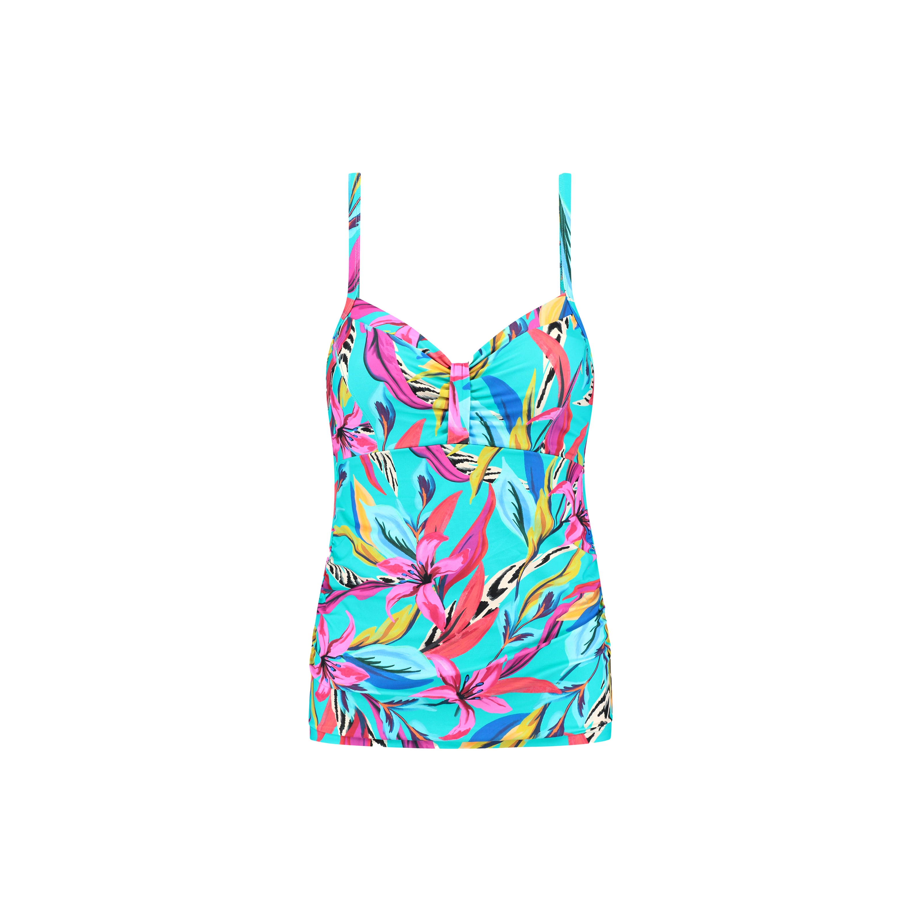 Fiji Tankini Top ohne Bügel gefüttert in bunt