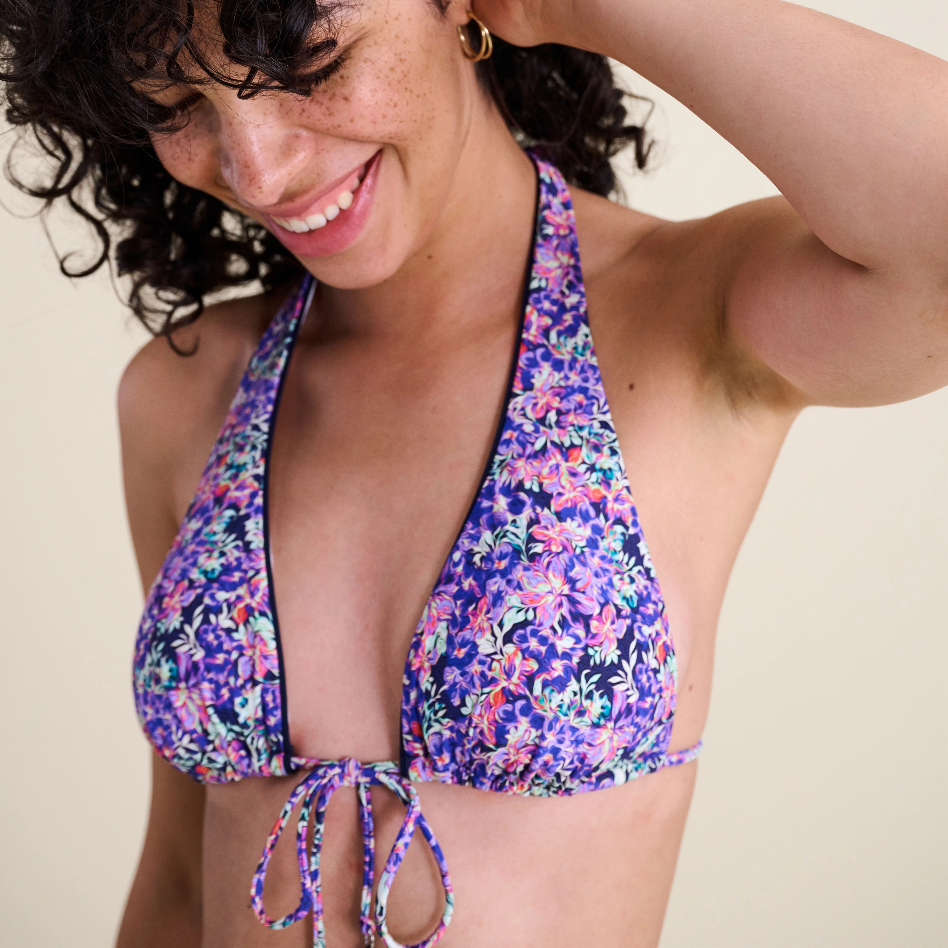 Ambrosia Bikini Top ohne Bügel ungefüttert in blau