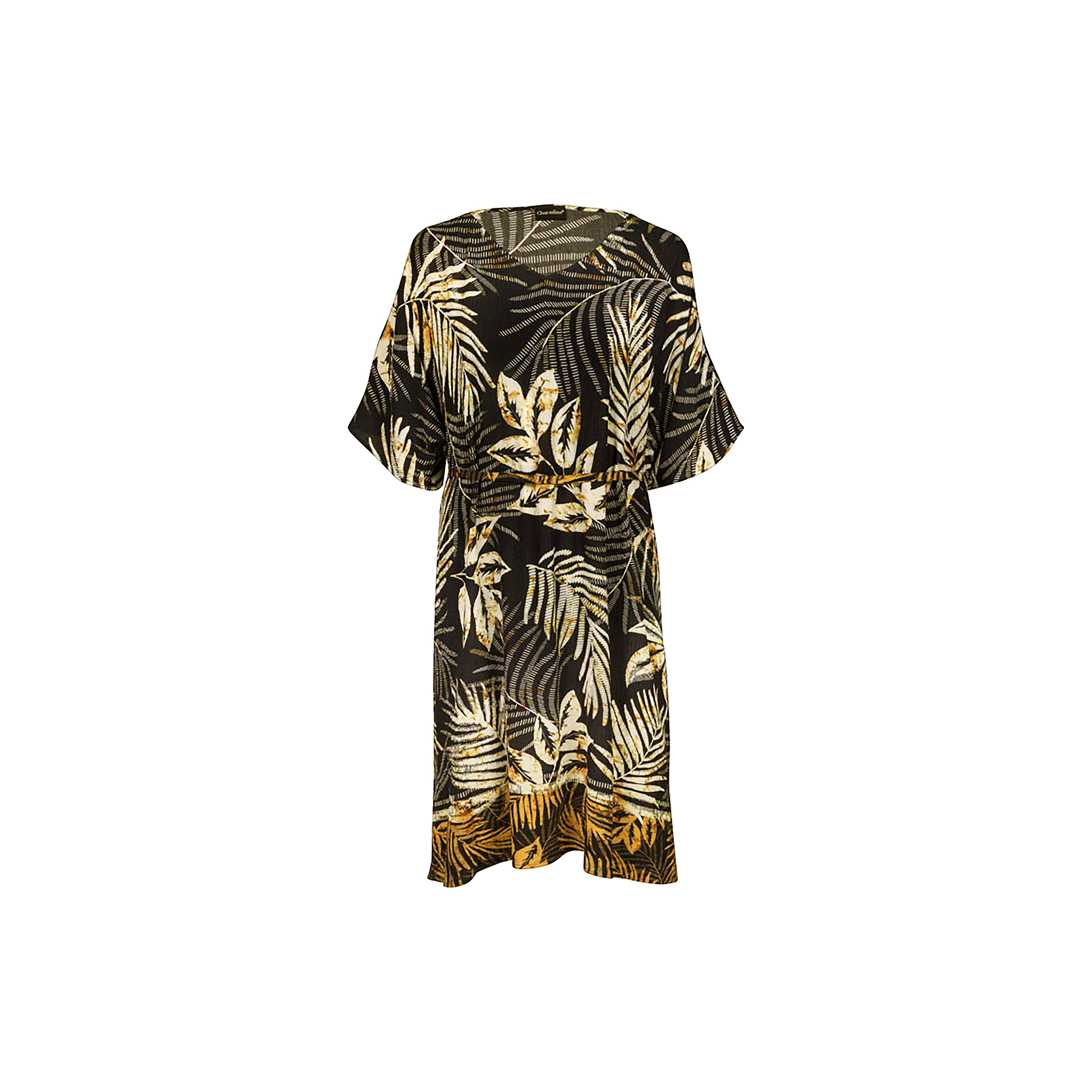 Seductive Leaves Tunika kurz in schwarz