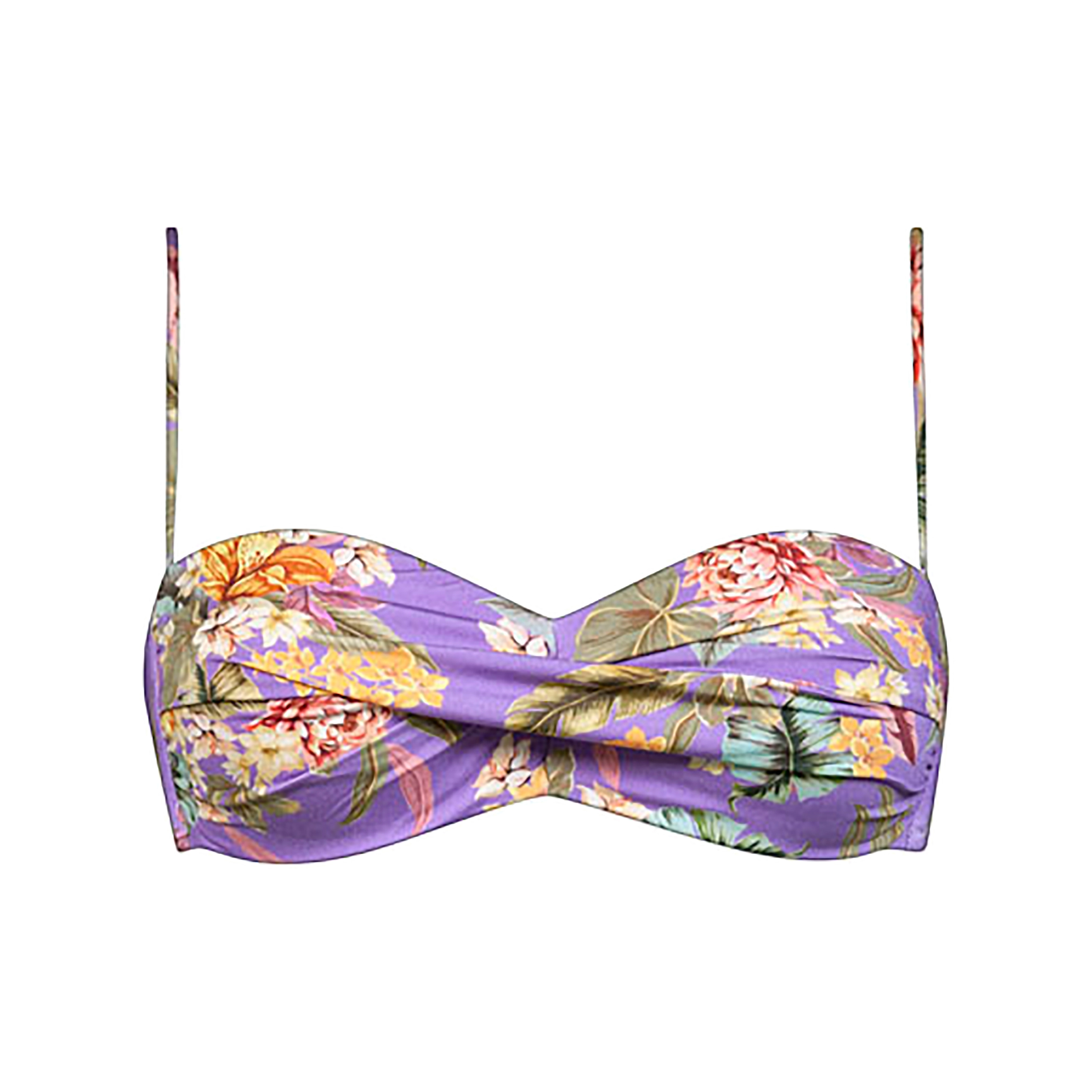 Dreamscape Tropics Bikini Top ohne Bügel gefüttert in violett