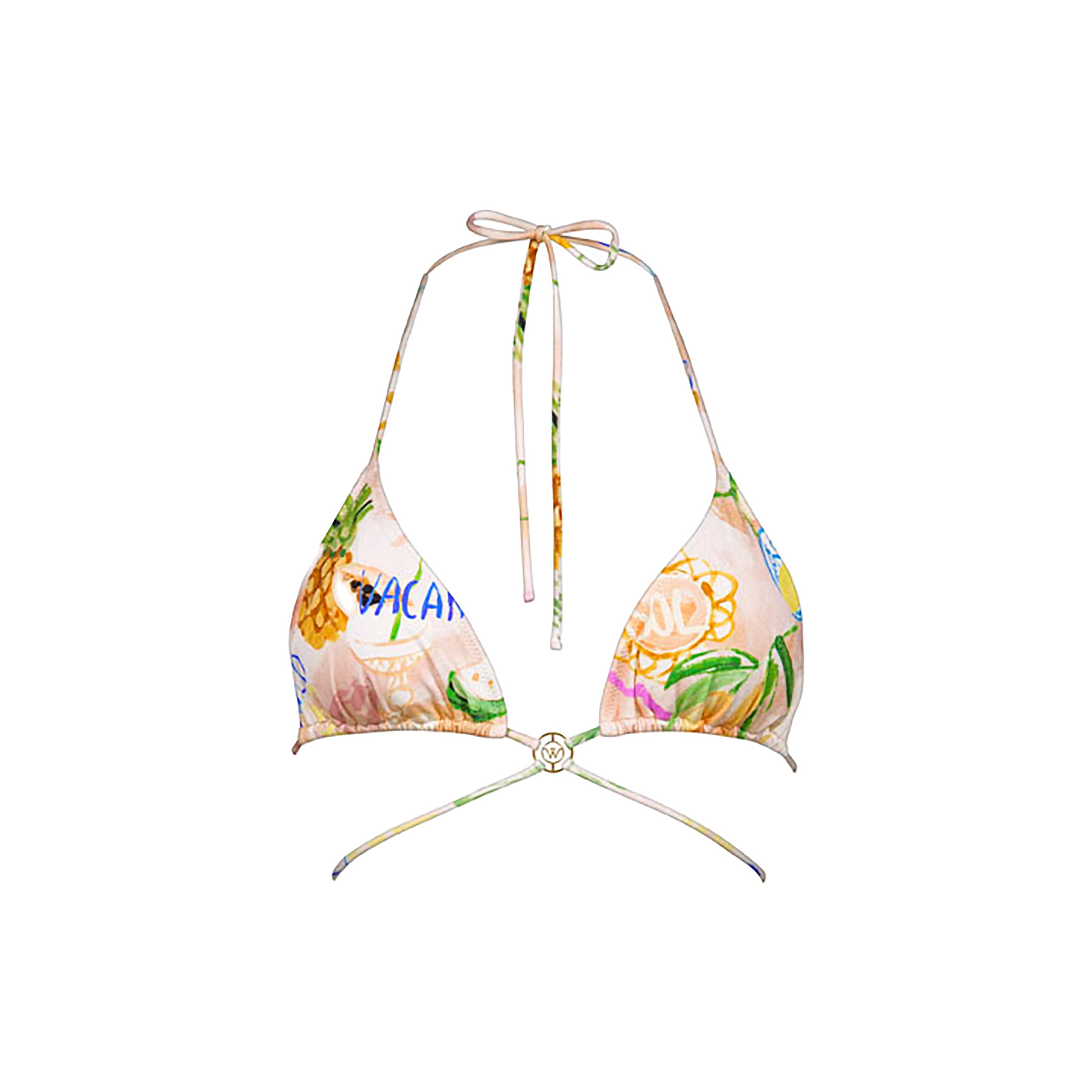 Vacation Fizz Bikini Top ohne Bügel ungefüttert in weiss